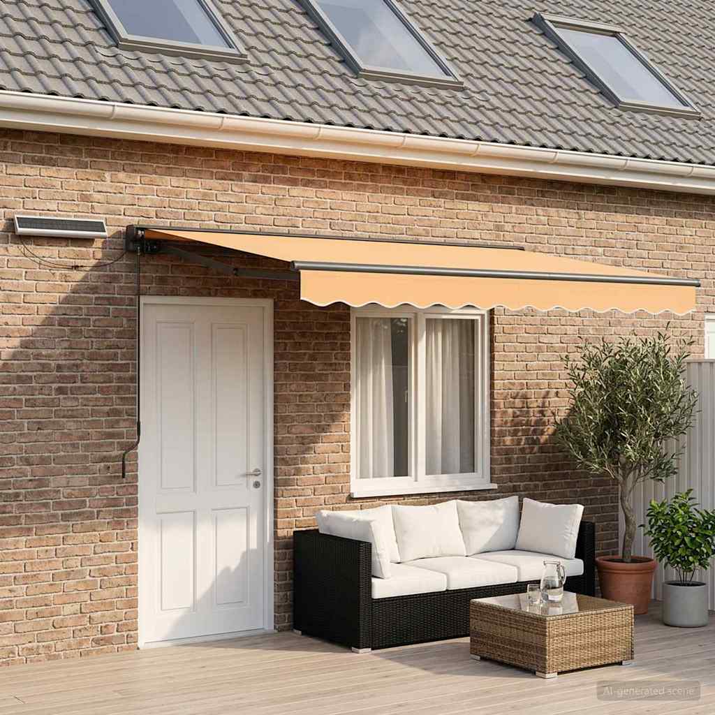 Elektrisch Uittrekbaar Zonnescherm Zand 5 x 3 m