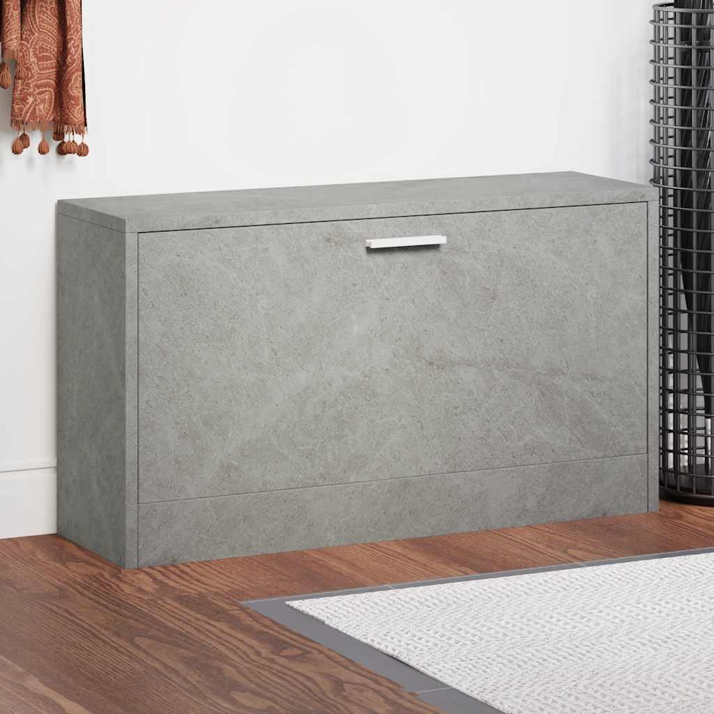 Schoenenbank 80x24x45 cm bewerkt hout betongrijs – afbeelding 1