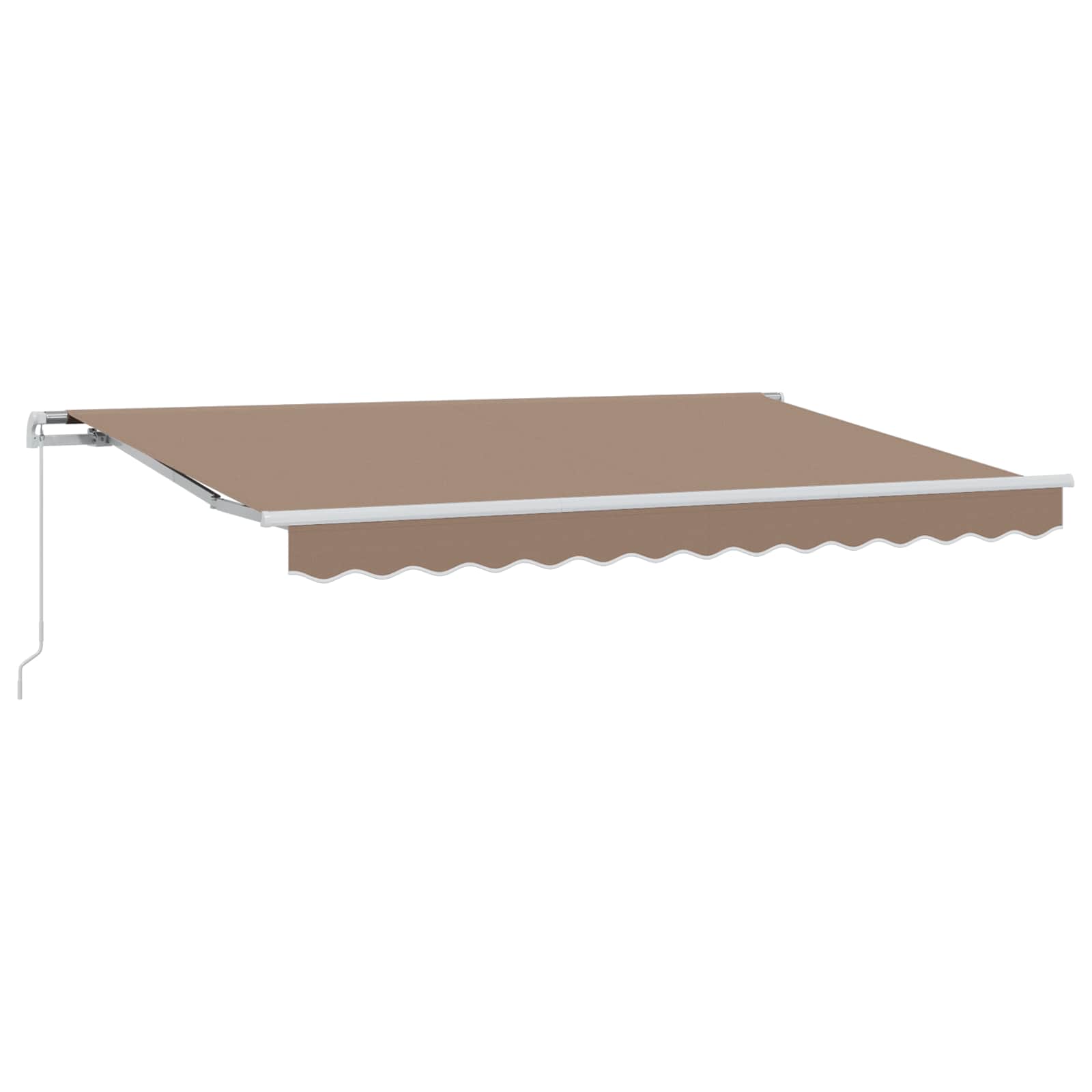 Uitschuifbare luifel Taupe 600 × 350 cm Polyester en Aluminium – afbeelding 2