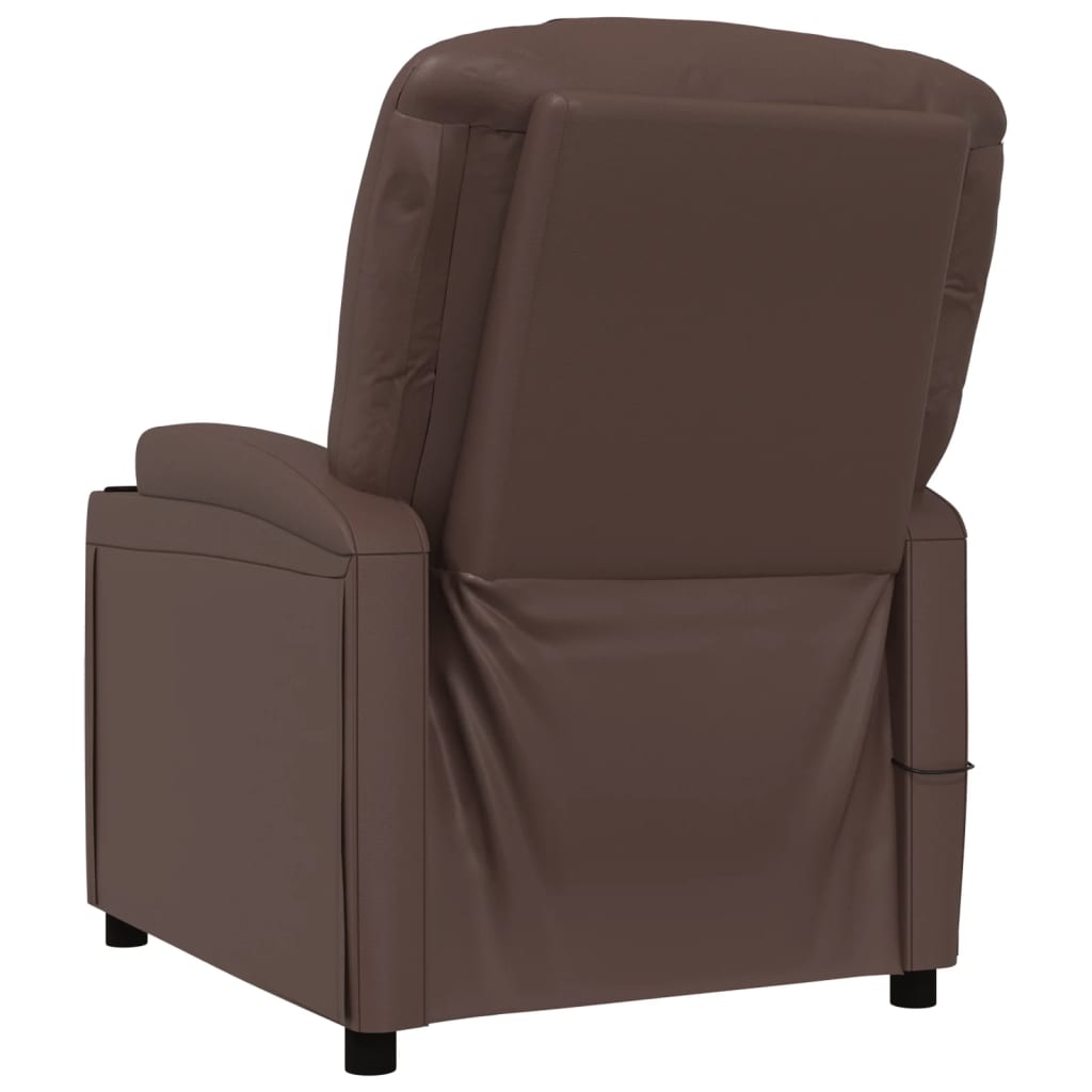 Massagestoel kunstleer bruin – afbeelding 5