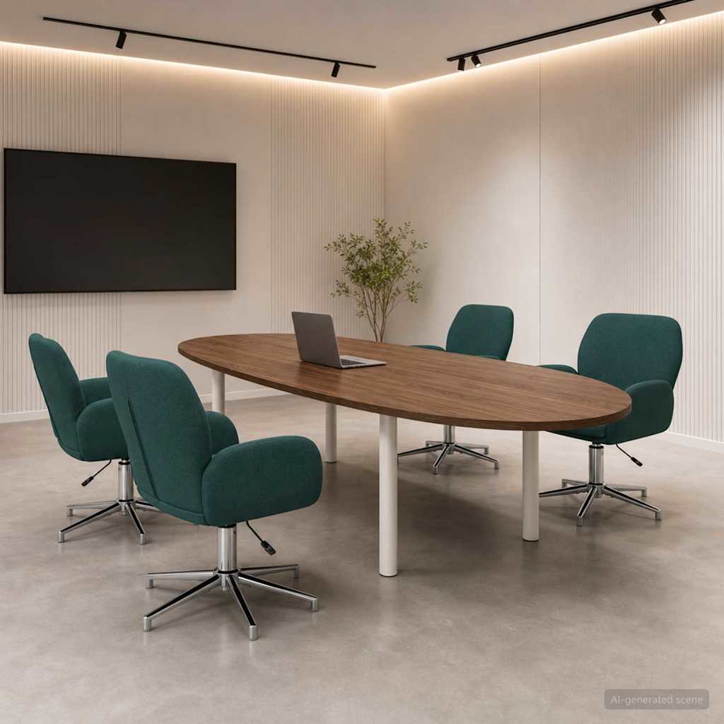 Draaiende Bureaustoelen 4 st 54 x 58 x 90 cm Donkergroen Stof
