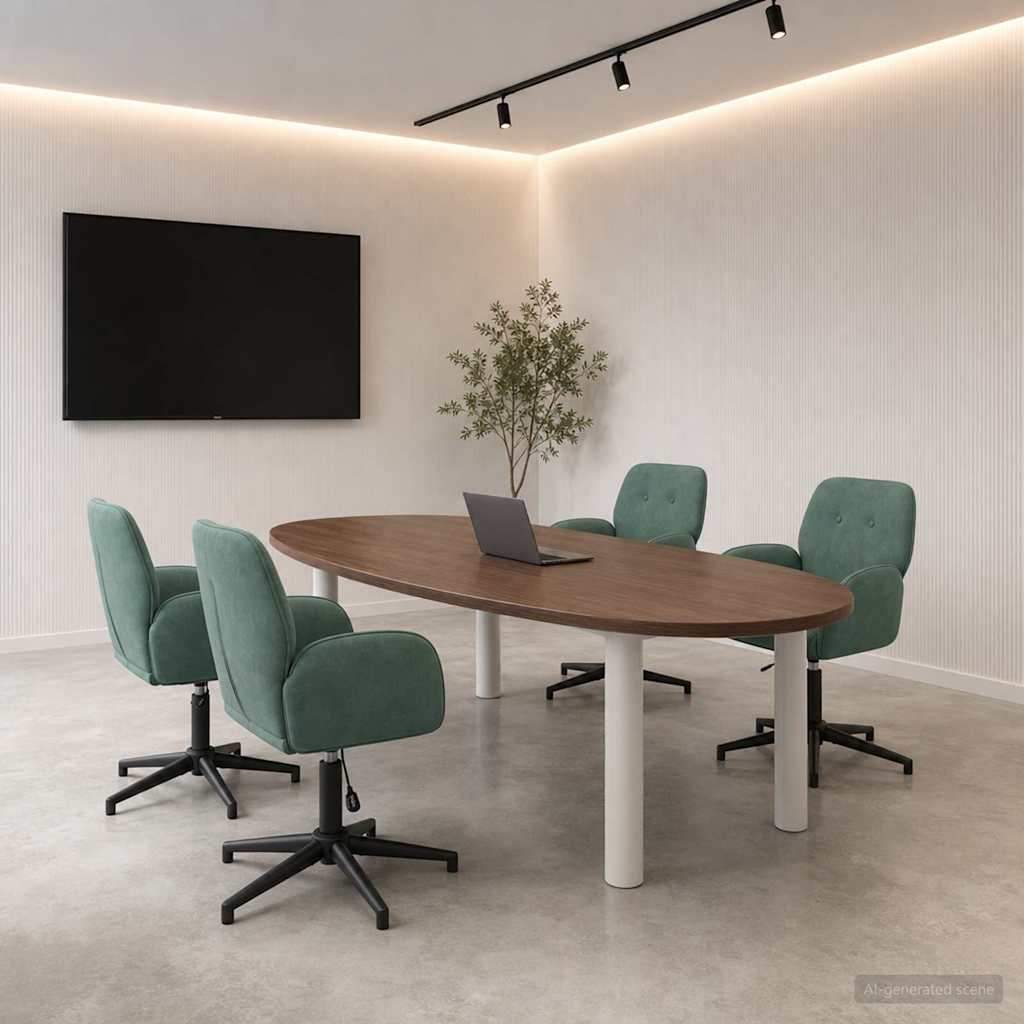 Draaiende Bureaustoelen 4 st 54 x 55 x 90 cm Zeegroen fluweel
