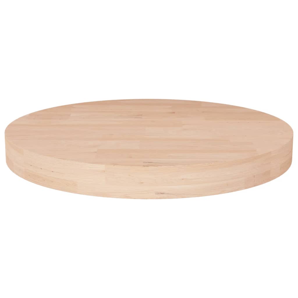 Tafelblad rond Ø40x4 cm onbehandeld massief eikenhout