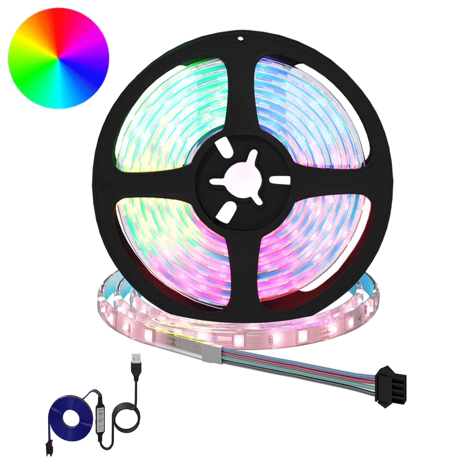 LED-strip 12 pcs Zwart en transparant 2100 mm