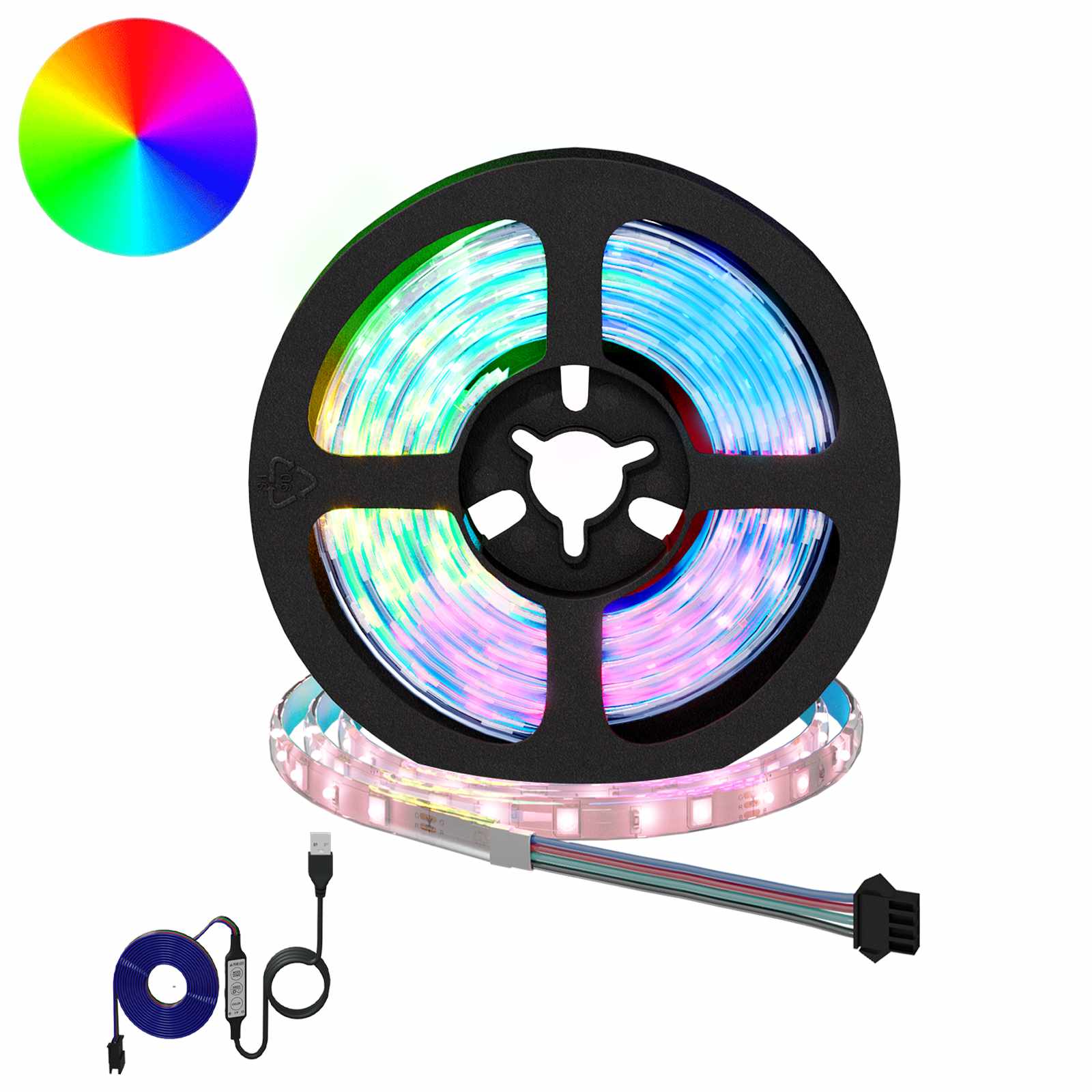 LED-strip 12 pcs Zwart en transparant 950 mm Koper en kunststof