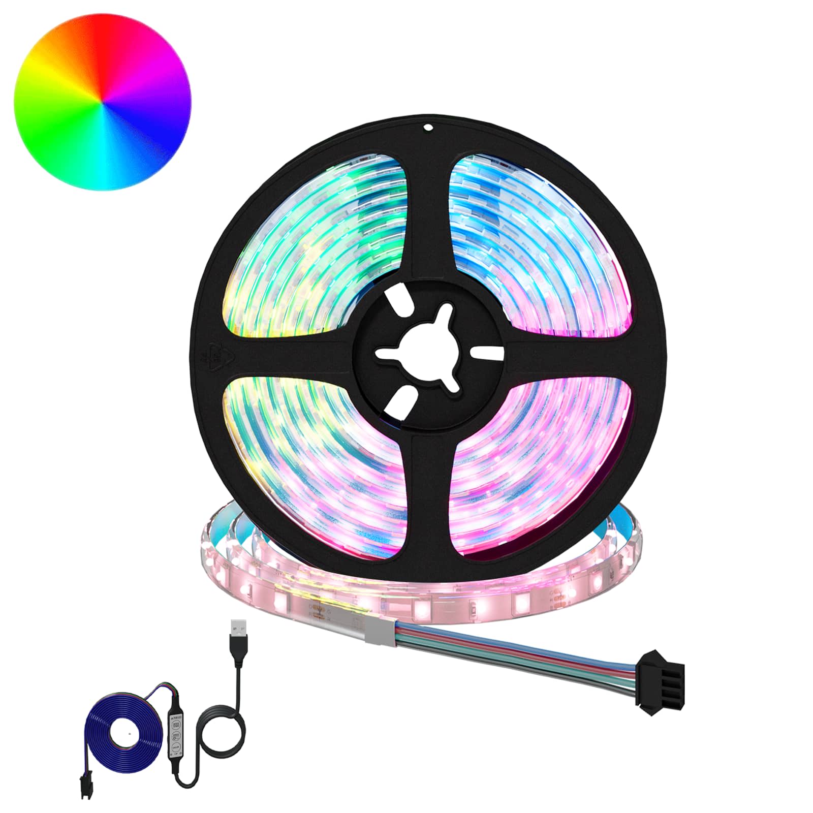 LED-strip 12 pcs Zwart en transparant 2300 mm