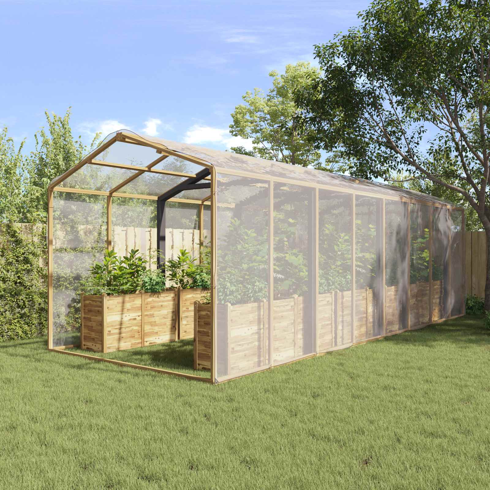 Plantenhoes Doorzichtig 8 x 10 m PE
