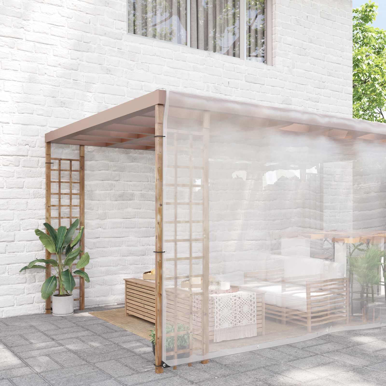 Plantenhoes Doorzichtig 12 x 12 m PE