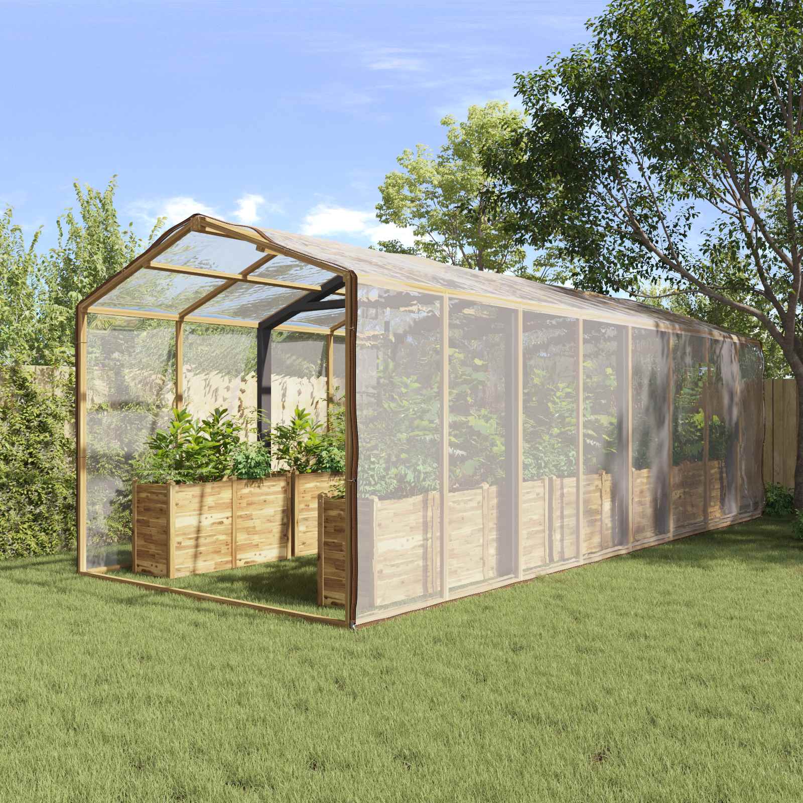 Plantenhoes Doorzichtig 8 x 10 m PE