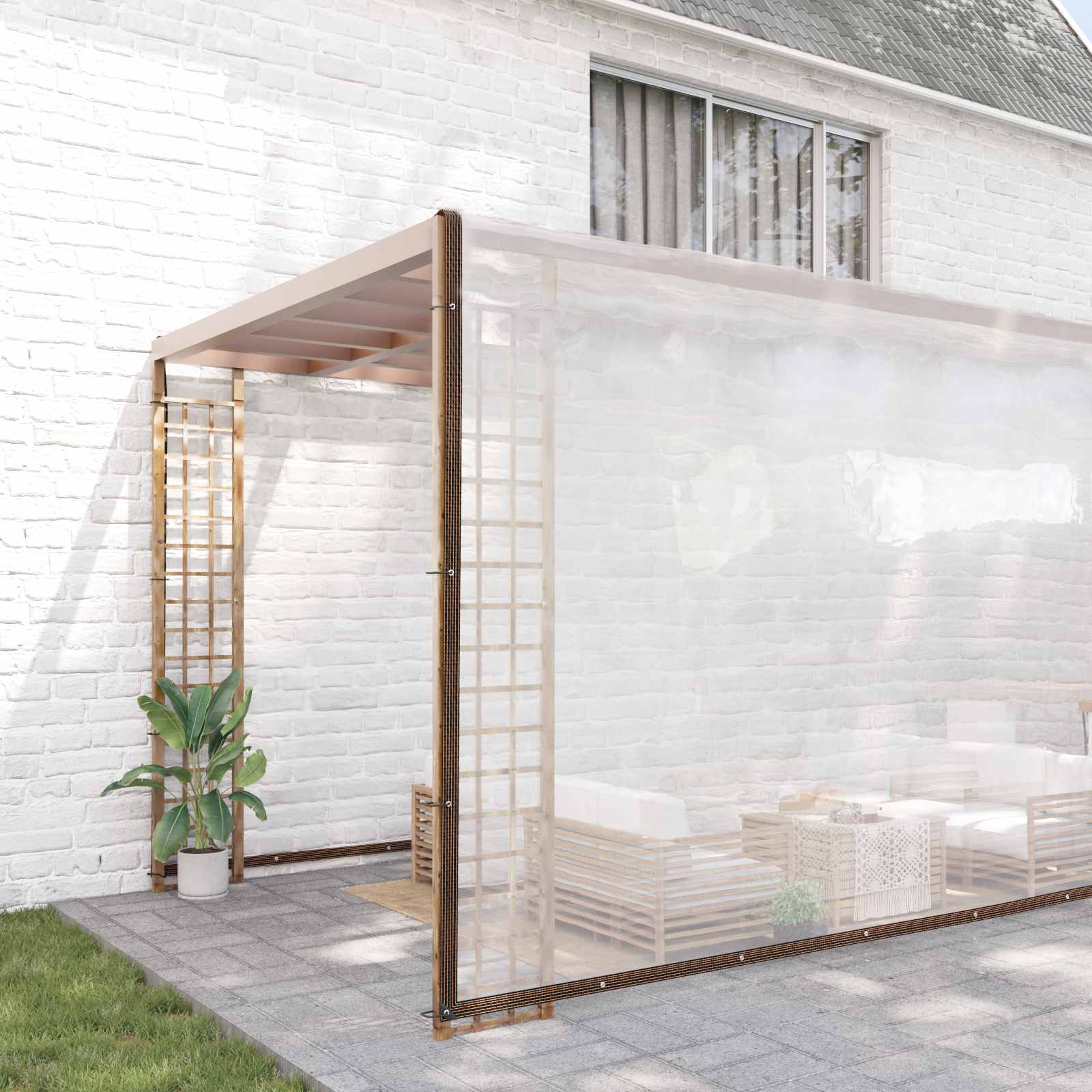 Plantenhoes Doorzichtig 8 x 12 m PE – afbeelding 1