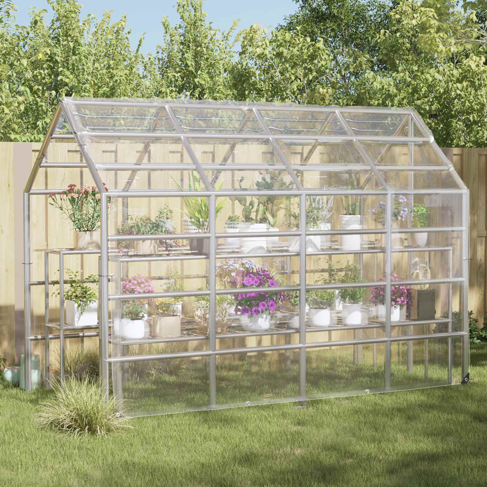 Plantenhoes Doorzichtig 5 × 3,5 m PVC – afbeelding 1