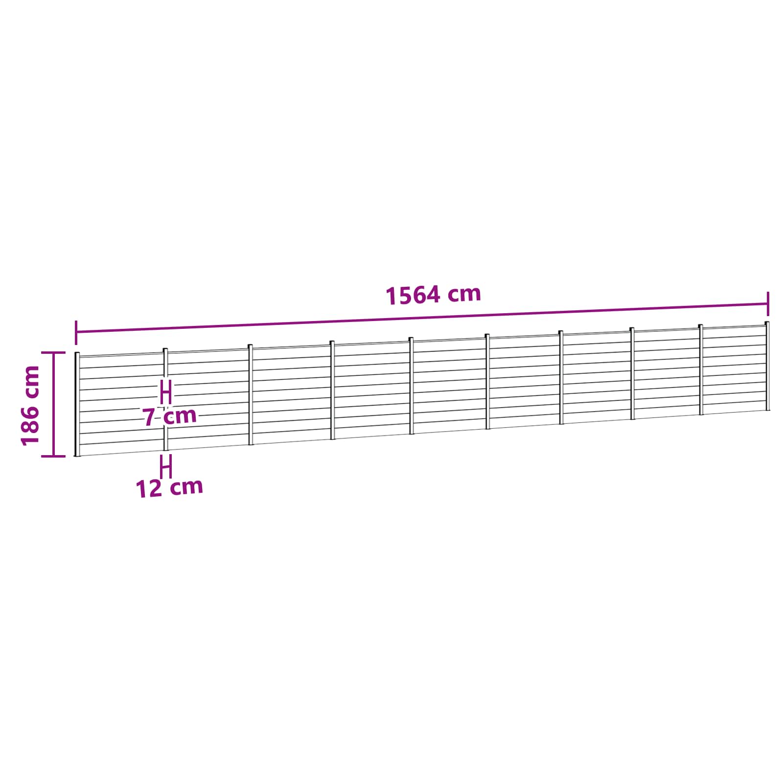 Hekpaneel 9 pcs WPC en Aluminium Bruin – afbeelding 8