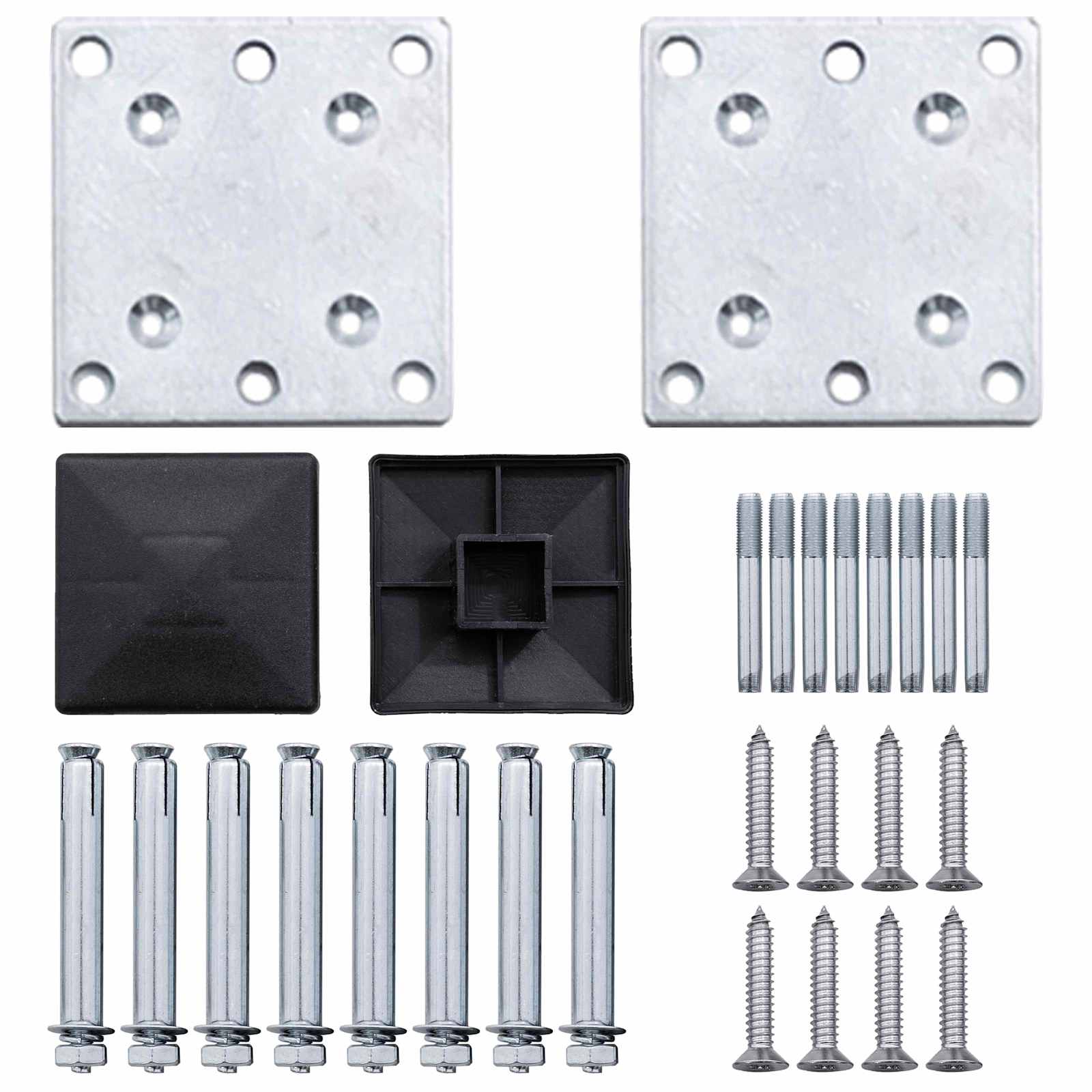 Hekpaneel 10 pcs WPC en Aluminium Bruin – afbeelding 6