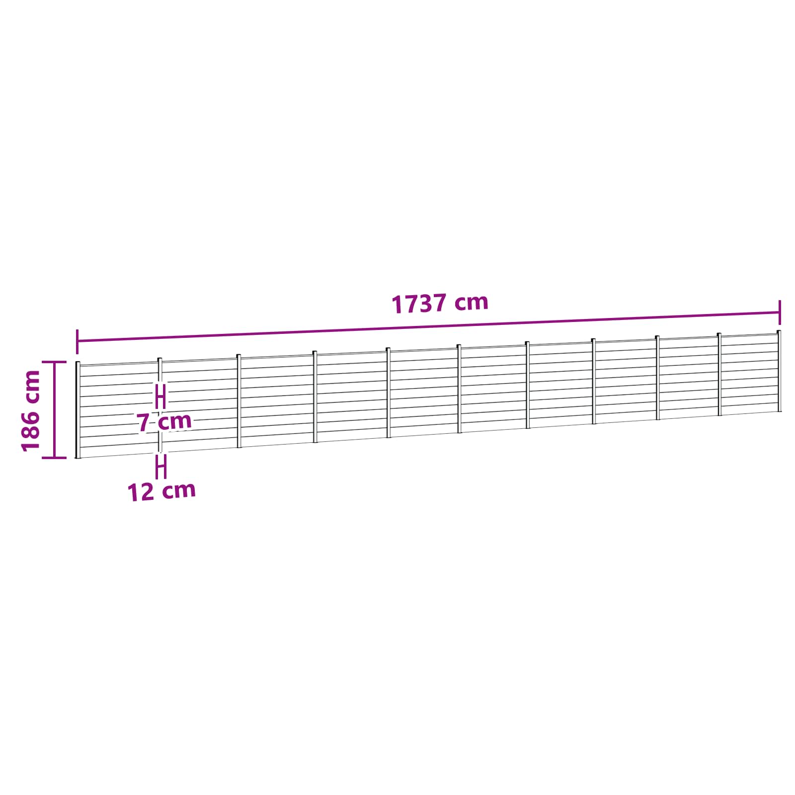 Hekpaneel 10 pcs WPC en Aluminium Bruin – afbeelding 8