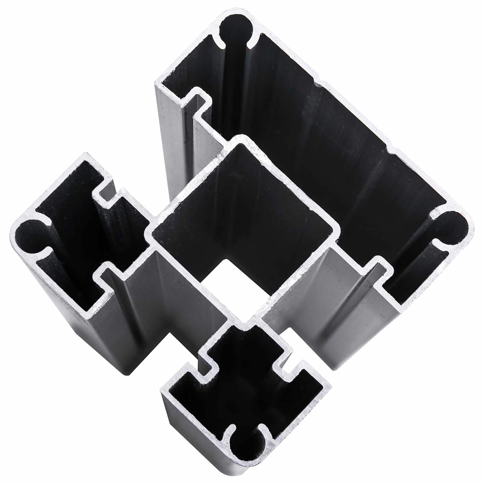 Hekpaneel 5 pcs WPC en Aluminium Zwart – afbeelding 10