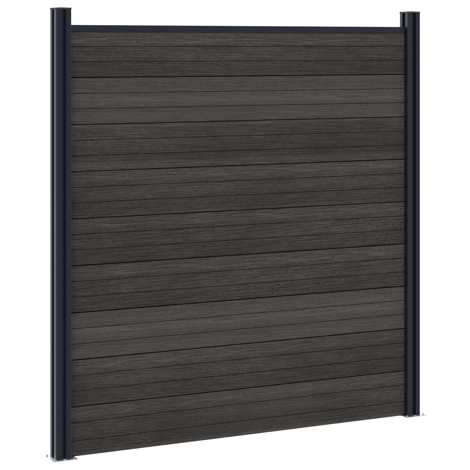 Hekpaneel 5 pcs WPC en Aluminium Zwart – afbeelding 4