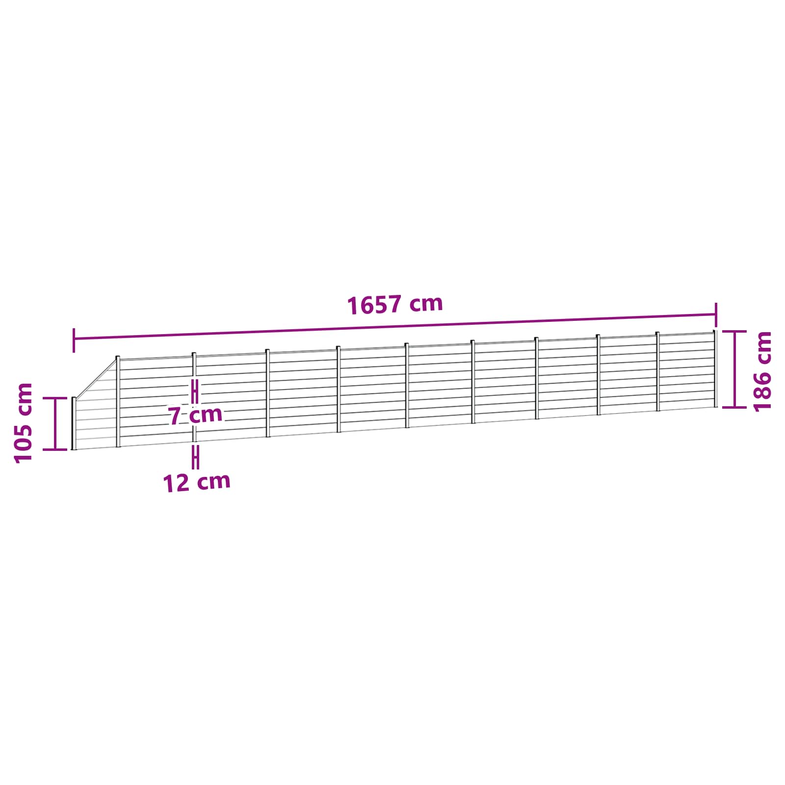 Hekpaneel 10 pcs WPC en Aluminium Zwart – afbeelding 12