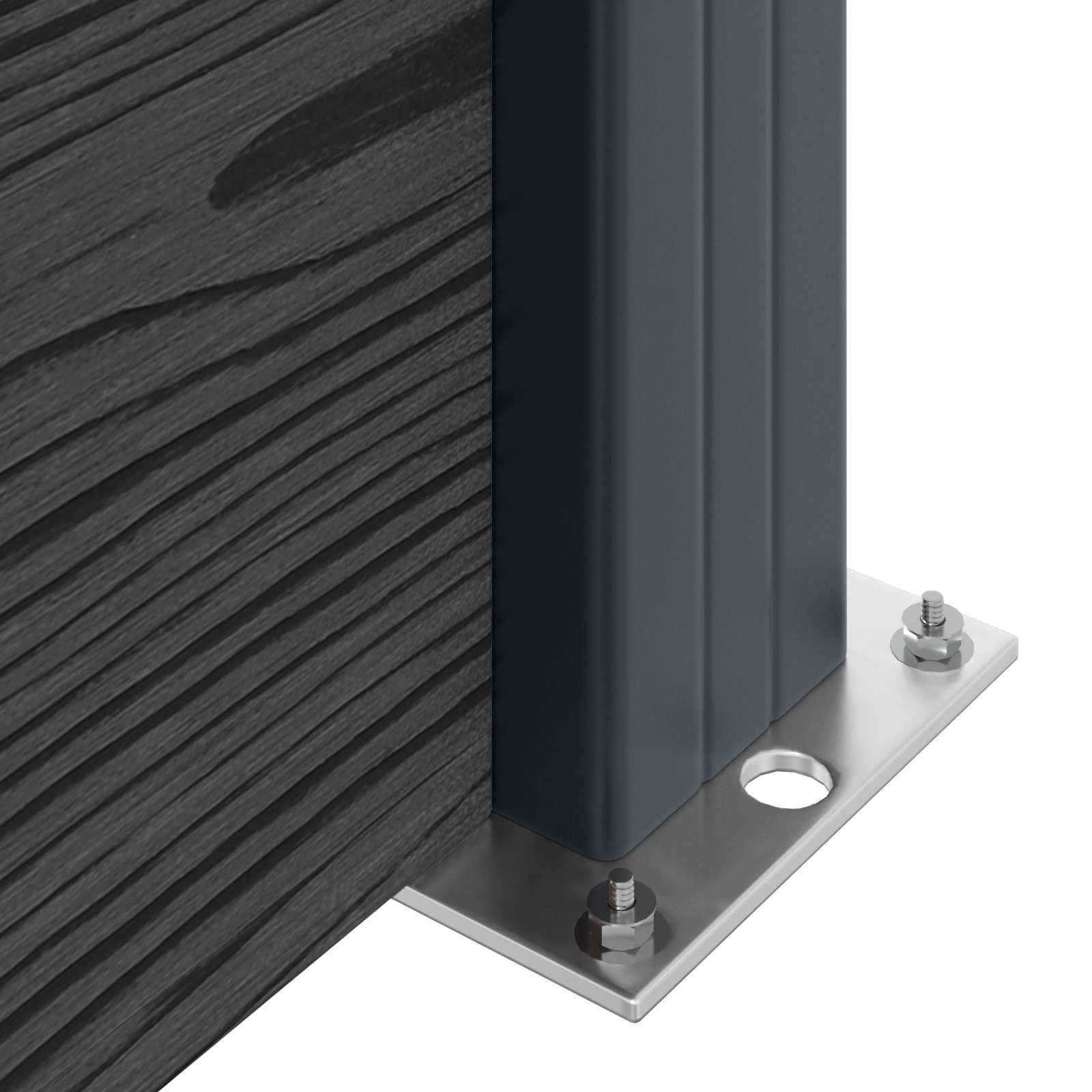 Hekpaneel 10 pcs WPC en Aluminium Zwart – afbeelding 8
