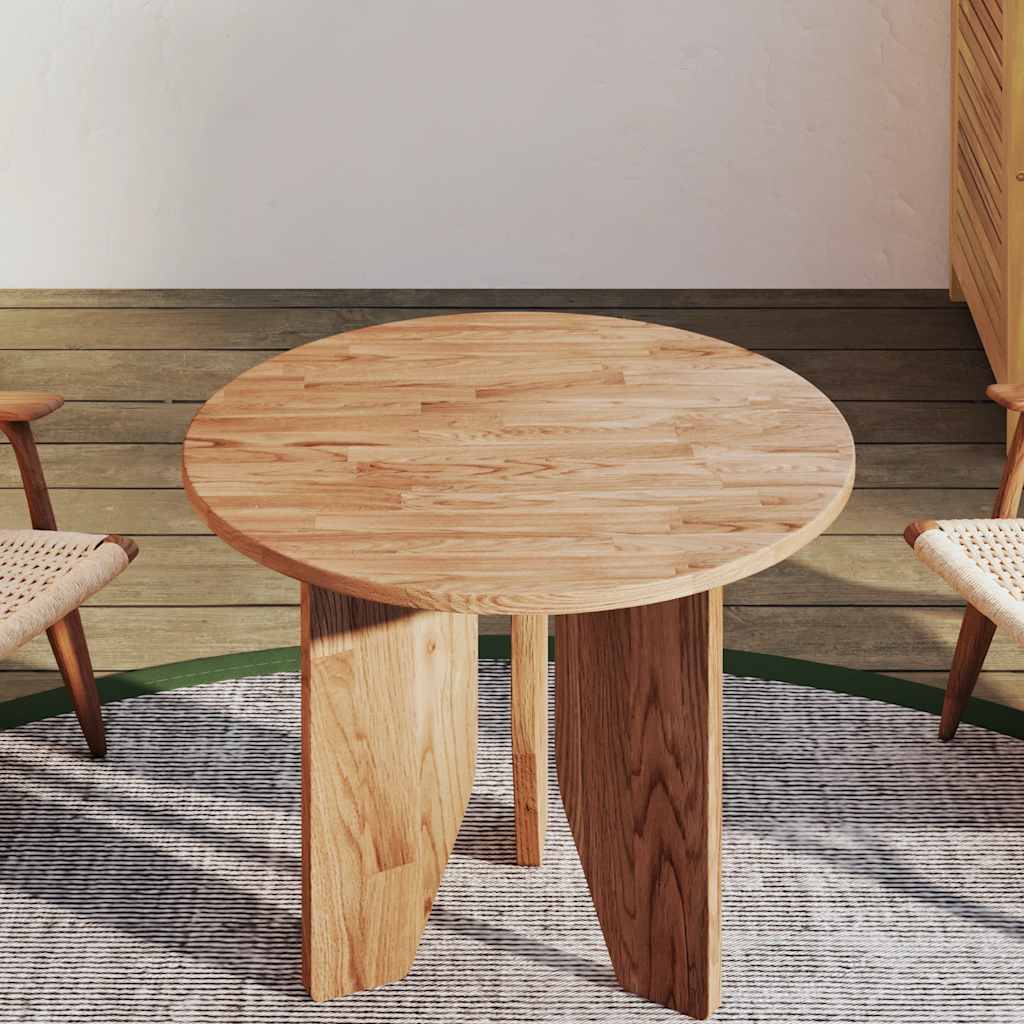 Tafelblad rond Ø50x1,5 cm behandeld massief eiken lichtbruin
