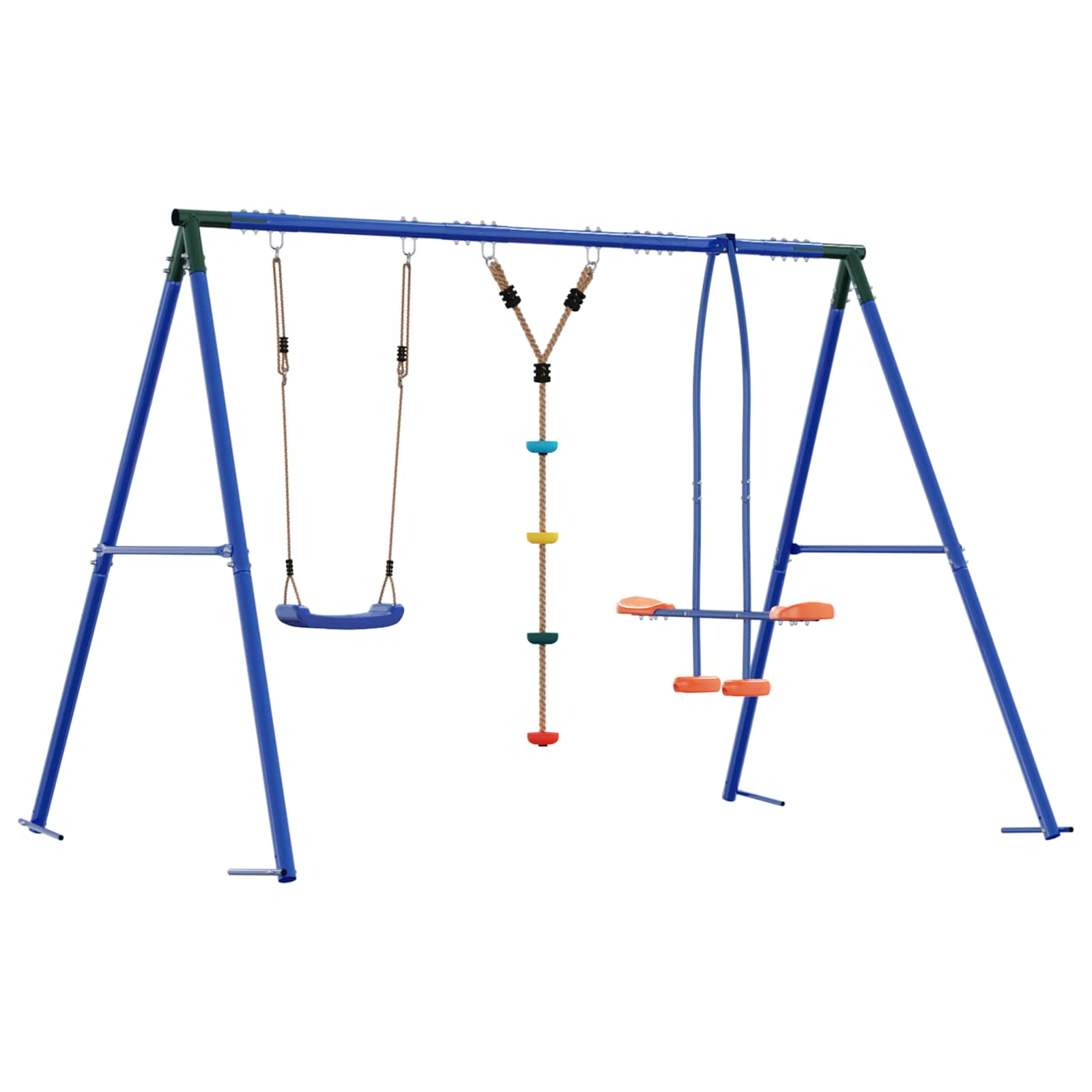 Buiten Schommelset Meerkleurig 263 x 185 x 185 cm Staal en PE – afbeelding 6