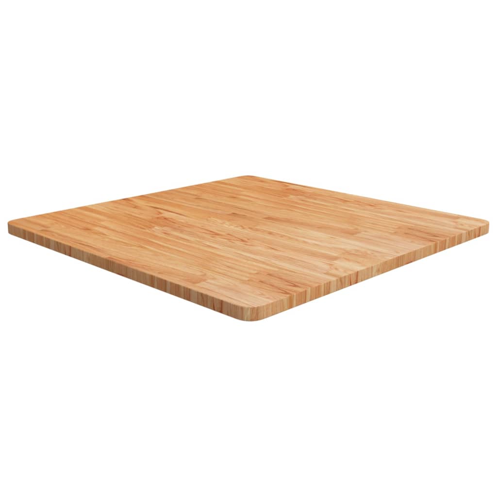 Tafelblad vierkant 80x80x2,5cm massief eiken lichtbruin