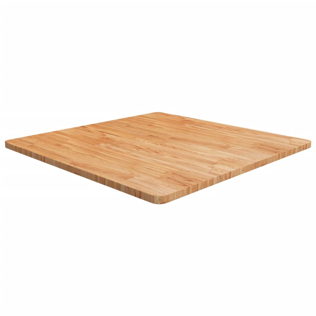 Tafelblad vierkant 90x90x2,5 cm massief eiken lichtbruin