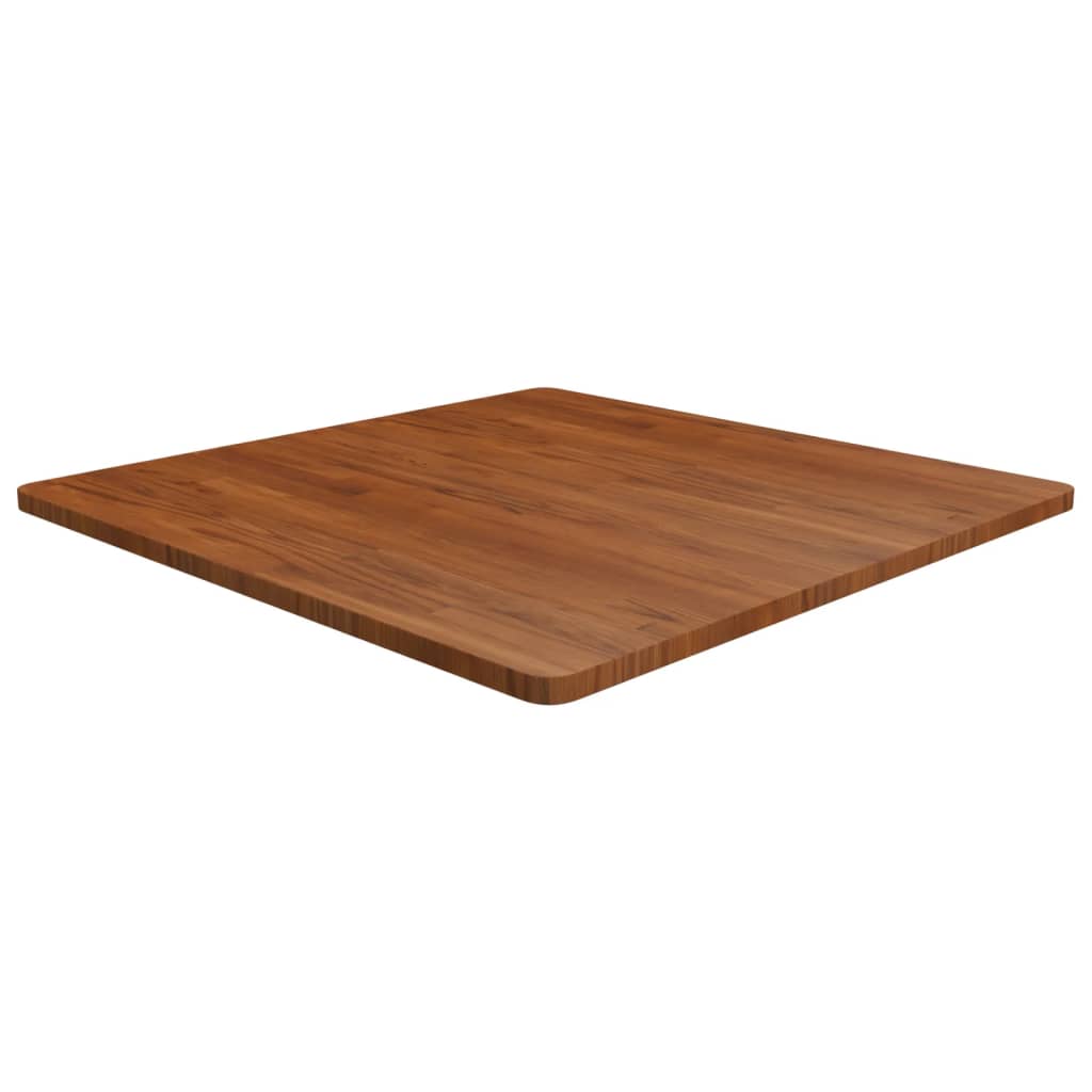 Tafelblad vierkant 90x90x2,5cm behandeld eiken donkerbruin