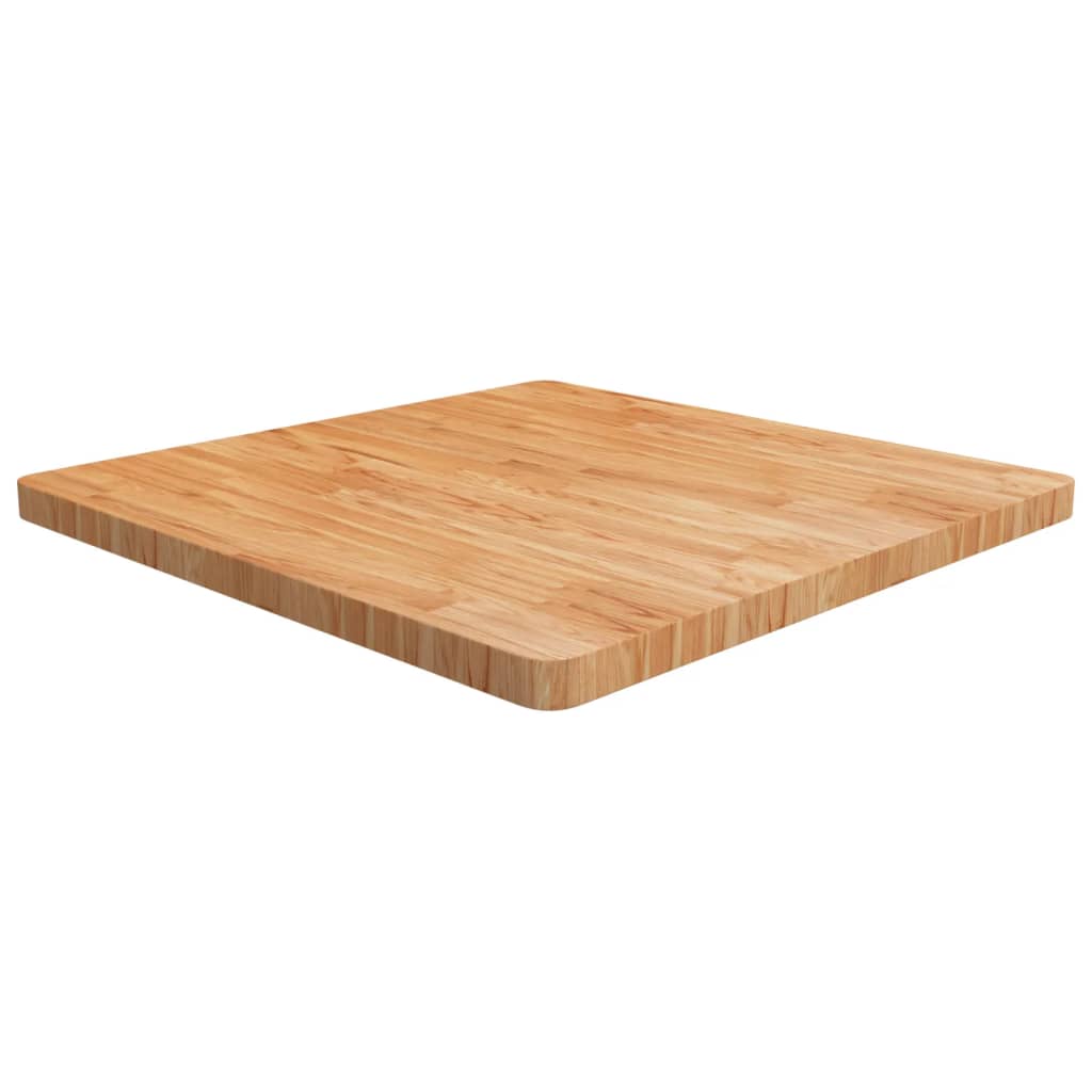 Tafelblad vierkant 80x80x4cm massief eikenhout lichtbruin
