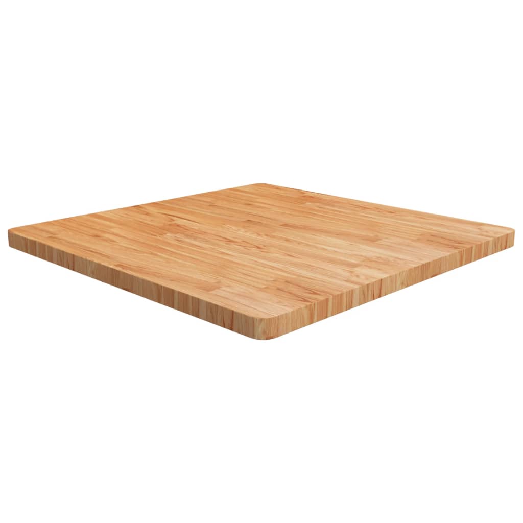 Tafelblad vierkant 90x90x4cm massief eikenhout lichtbruin