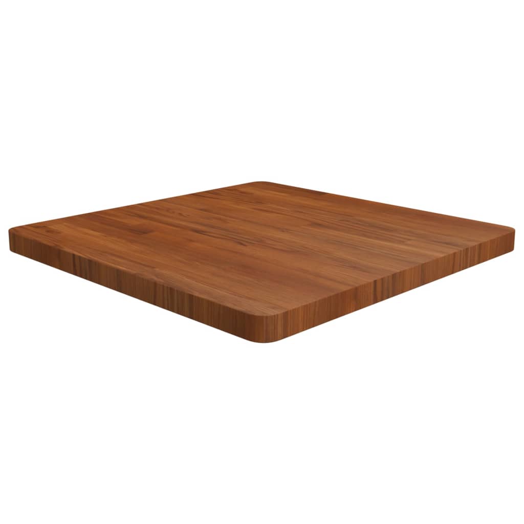 Tafelblad vierkant 70x70x4cm behandeld eiken donkerbruin