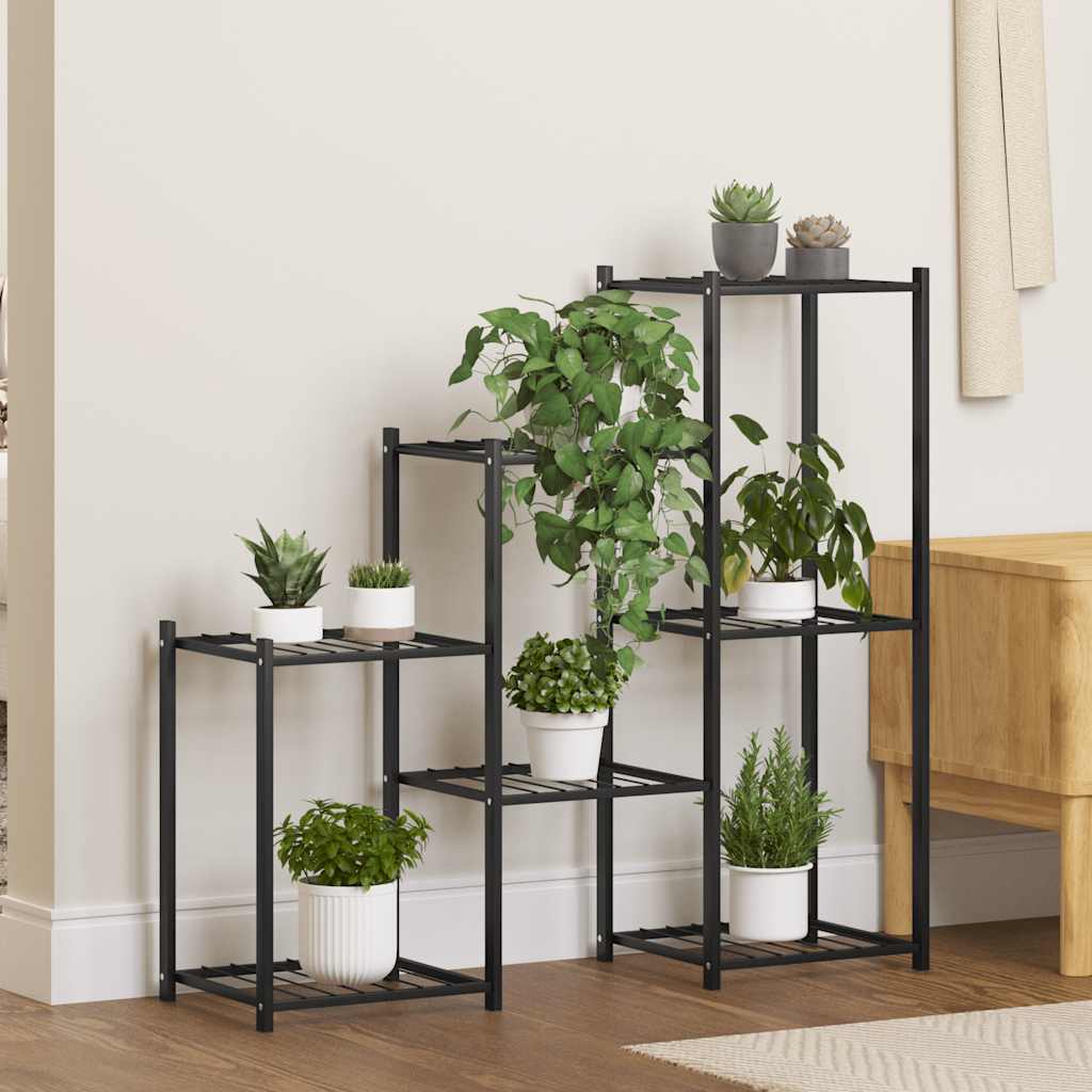 Bloemenstandaard 83x25x80 cm ijzer zwart