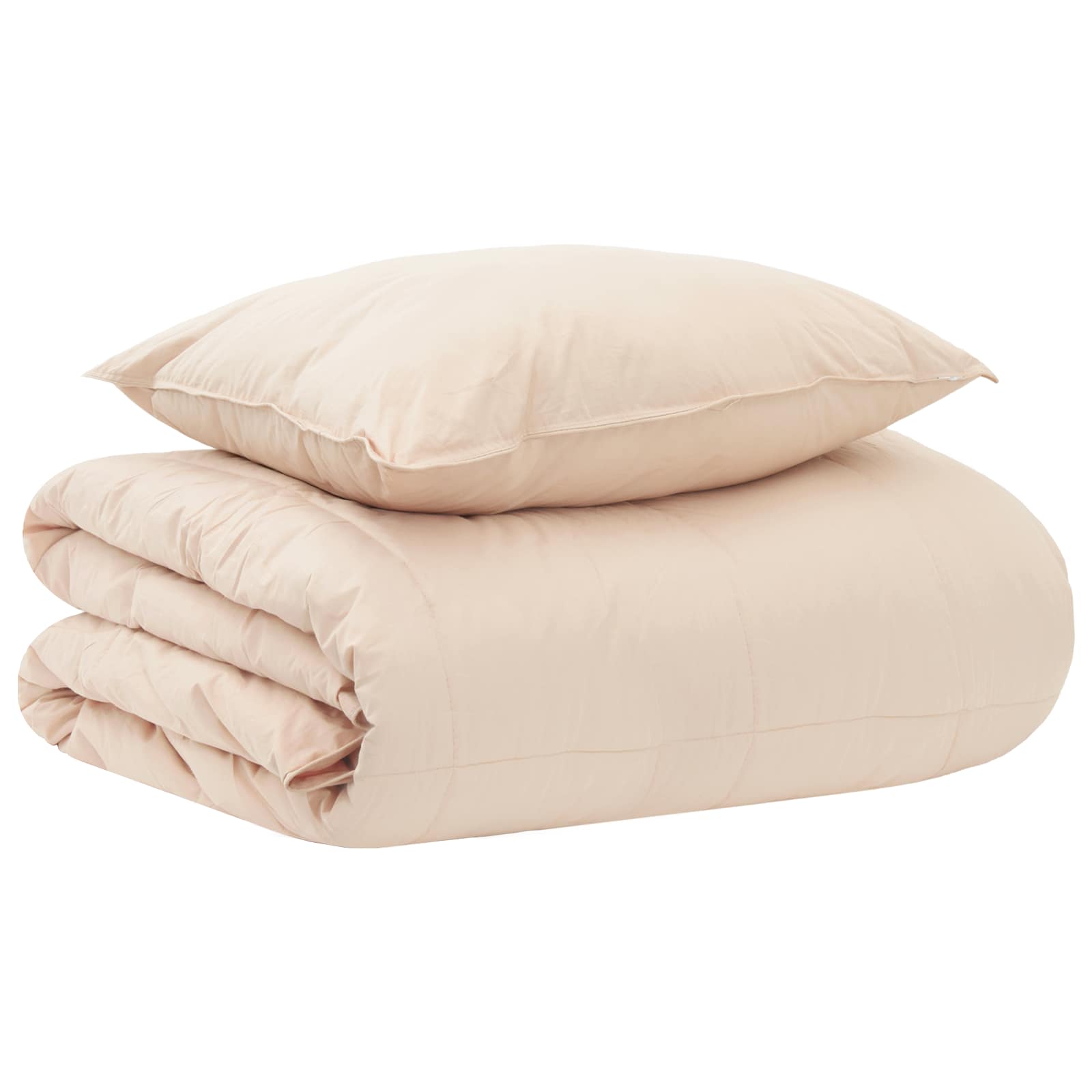 Dekbedset Beige 140 x 200 cm Katoen, Kapok, Polyester – afbeelding 1