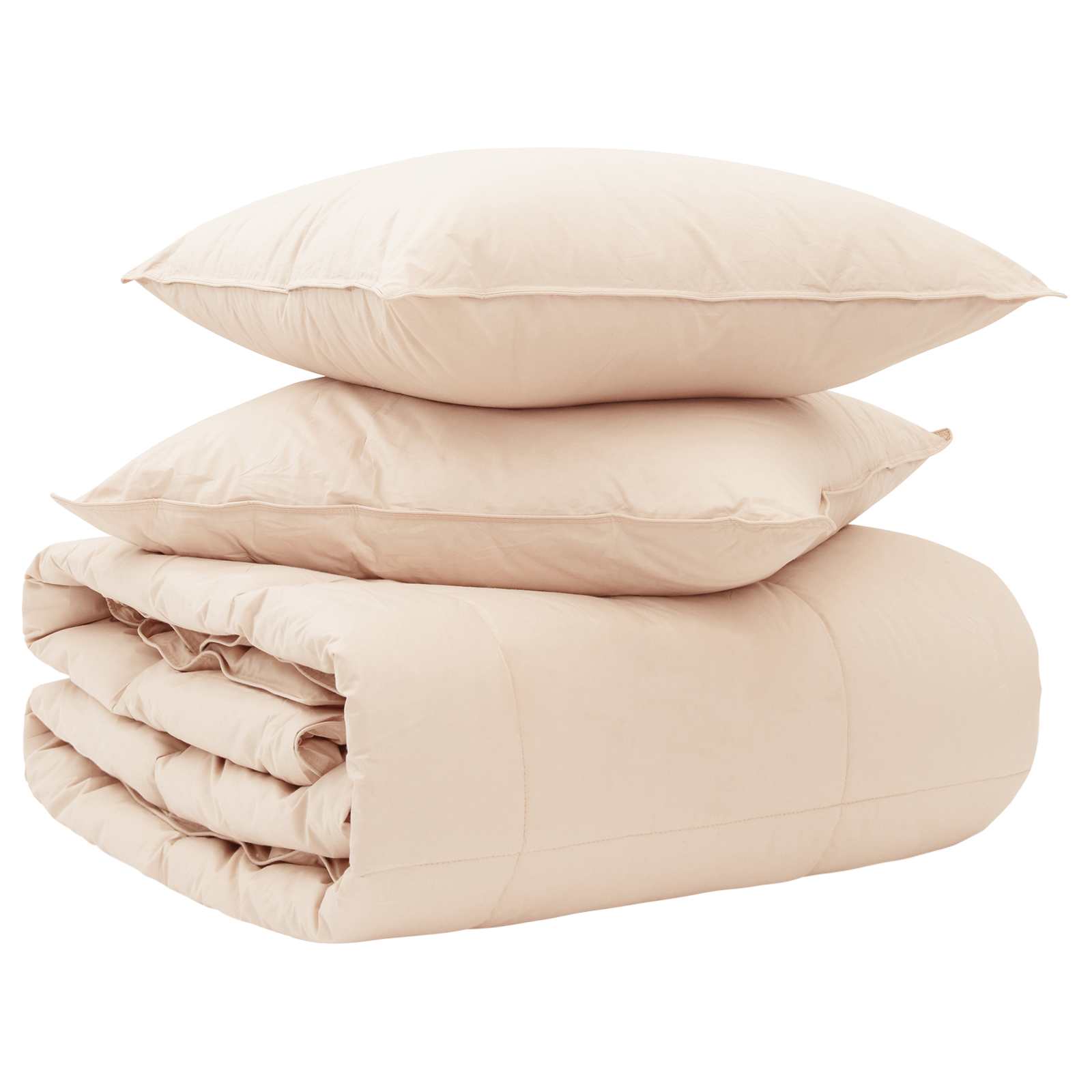 Dekbedset 2 st 135 x 220 cm Alle seizoenen Kapokvezel Beige