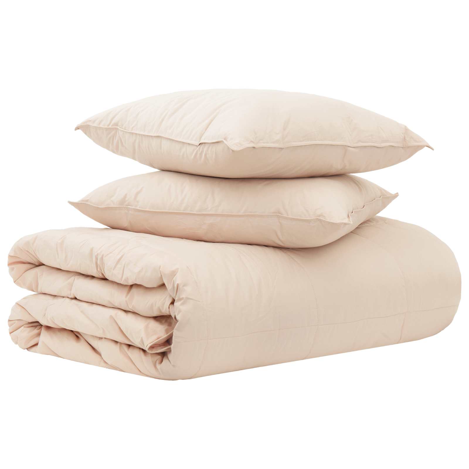 Dekbedset 2 st 200 x 220 cm Kapok en Polyester Beige