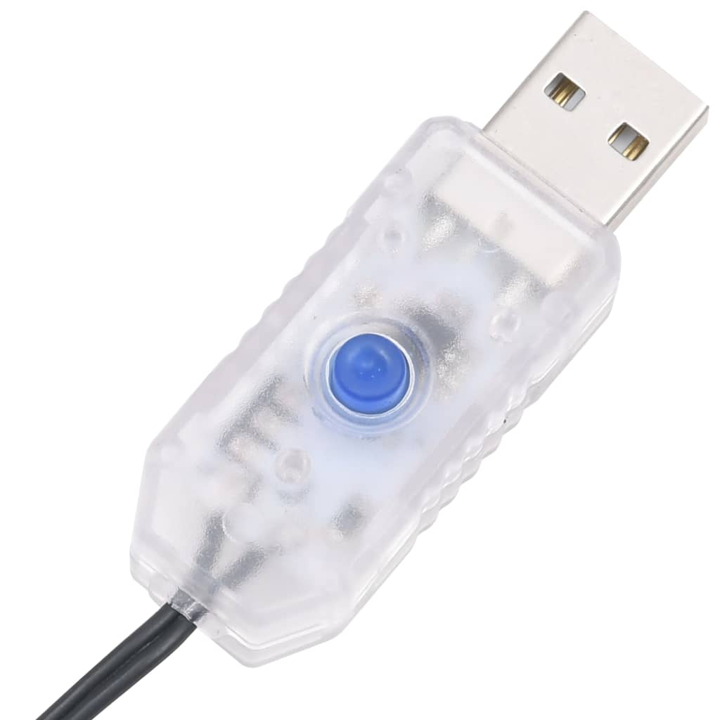 Lichtslinger met 300 LED's 30 m PVC meerkleurig pastel – afbeelding 7