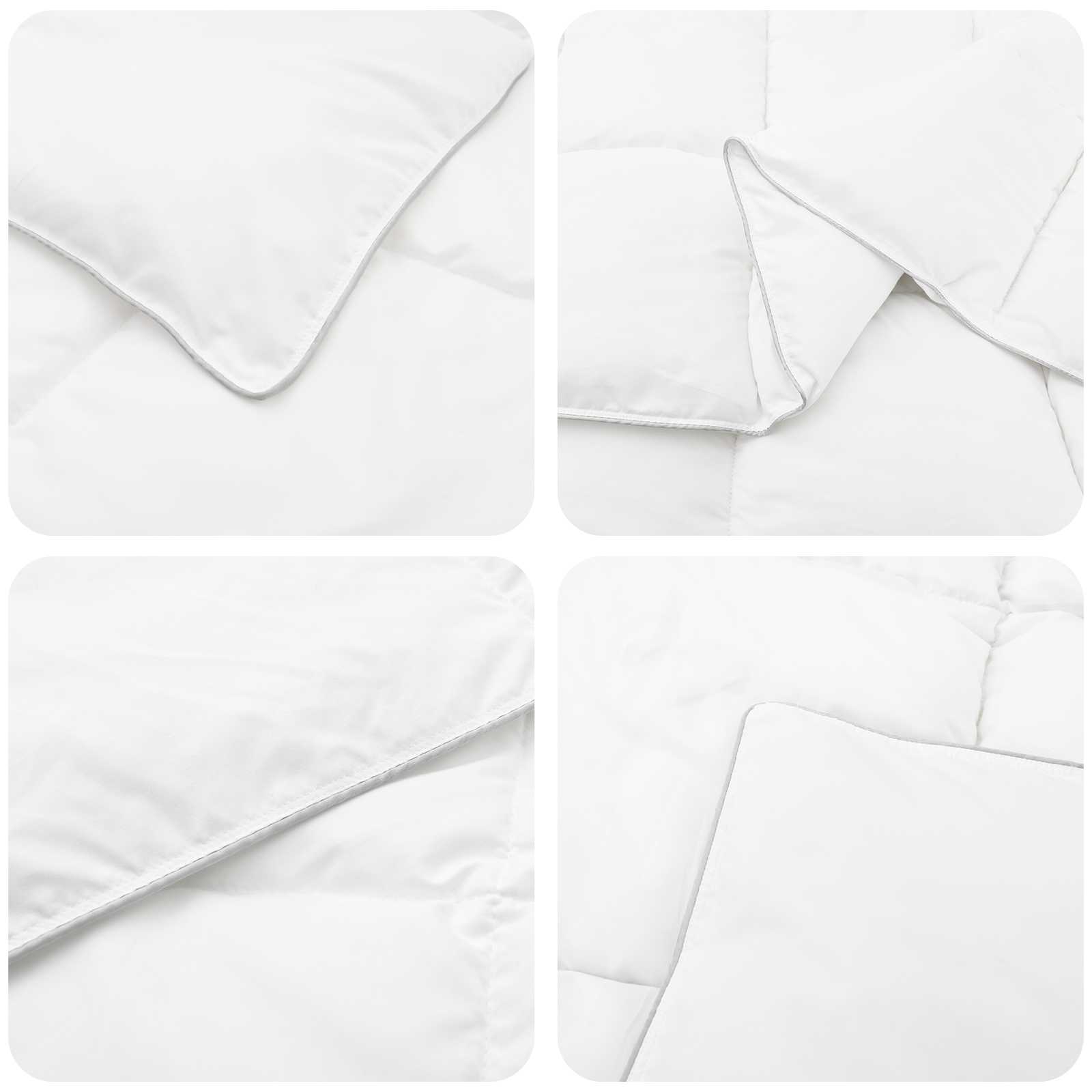 Dekbed set Wit 155 x 220 cm Katoen, Bamboe, Polyester – afbeelding 4