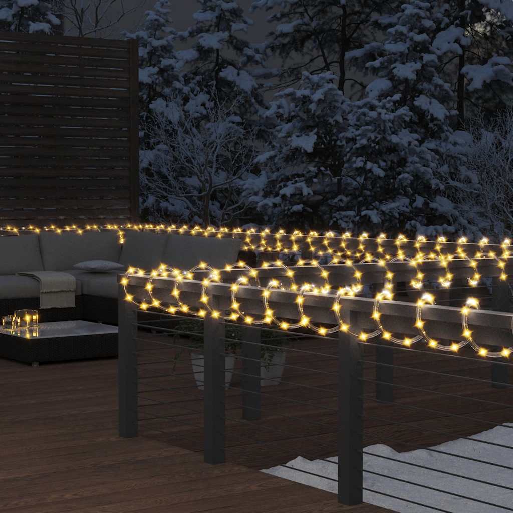 Lichtslinger met 1200 LED's warmwit 50 m PVC