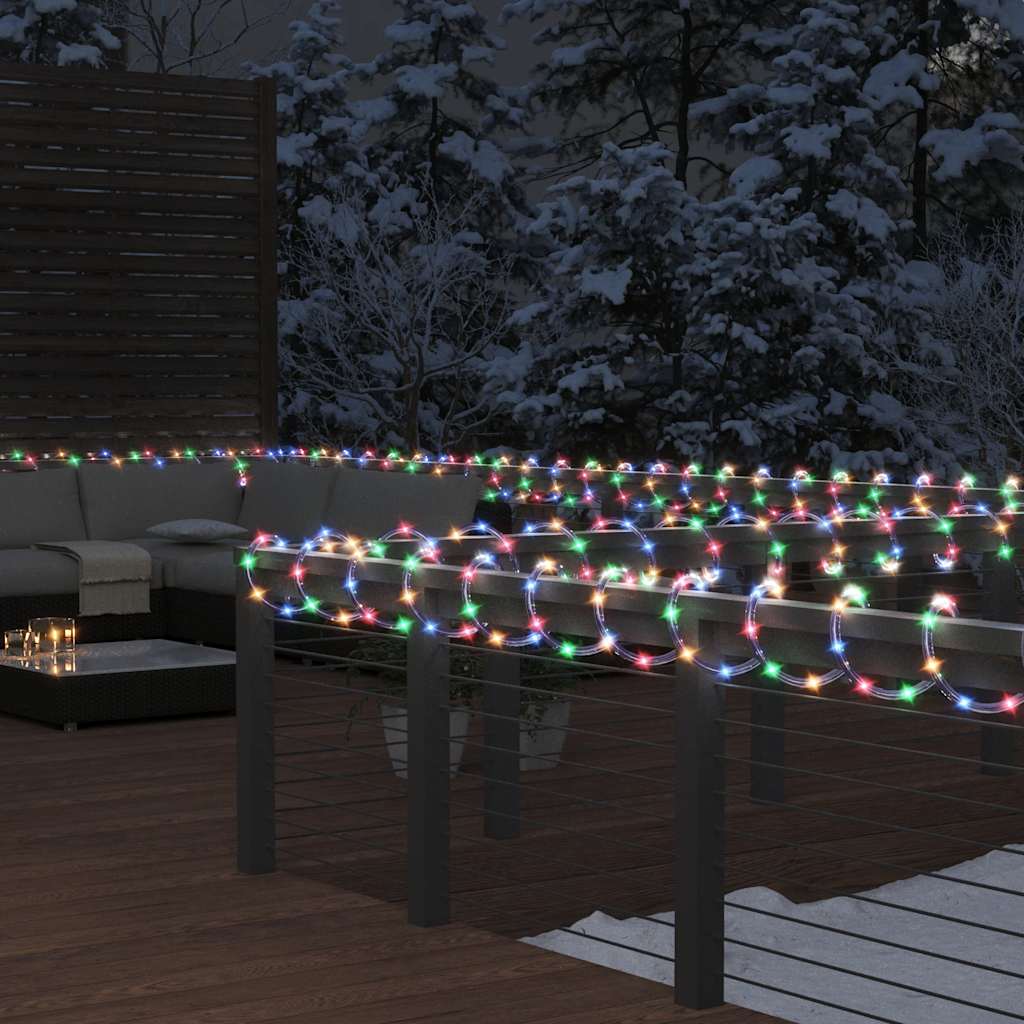 Lichtslinger met 240 LED's meerkleurig 10 m PVC
