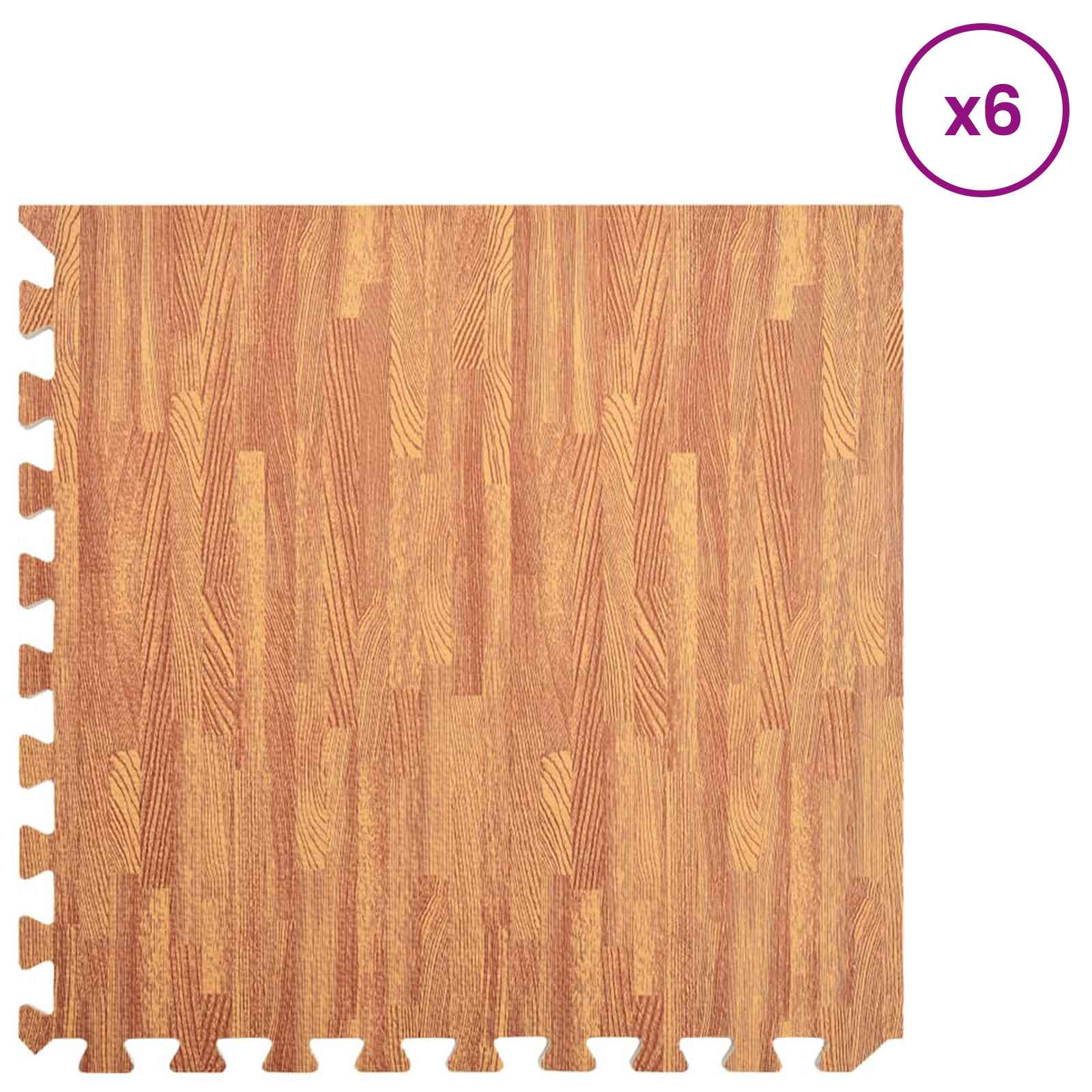 Zwembad Grondmat 6 pcs Bruin 4,32 ㎡ EVA Schuim – afbeelding 2