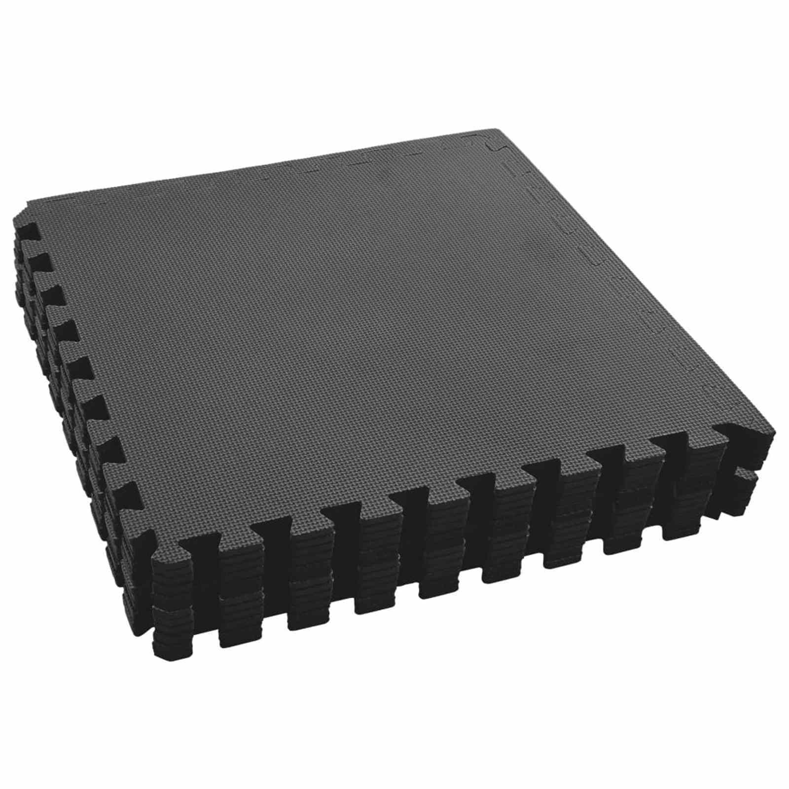 Zwembad Grondmat 12 pcs Zwart 4,32 ㎡ EVA Schuim