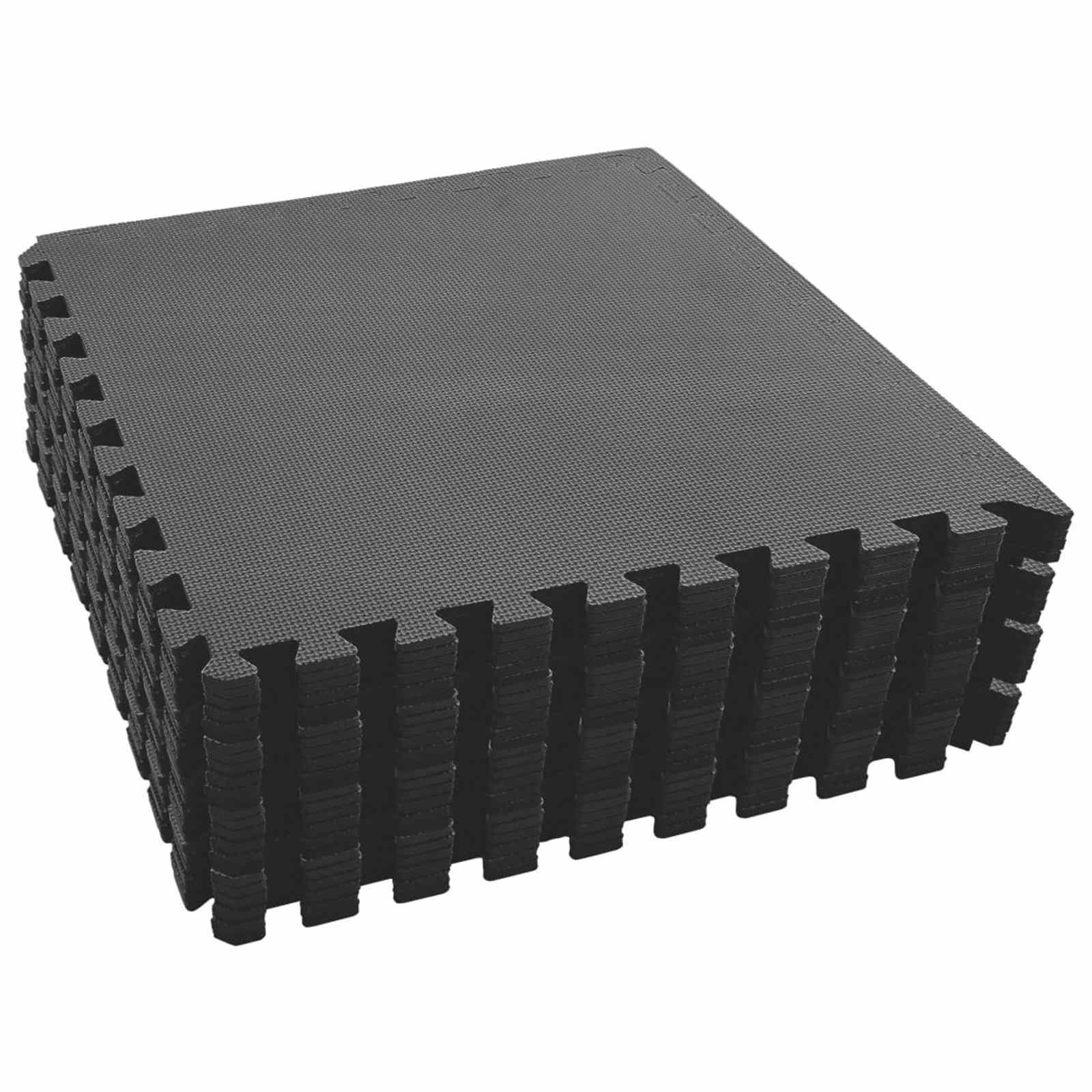 Zwembad Grondmat 24 pcs Zwart 8,64 ㎡ EVA Schuim
