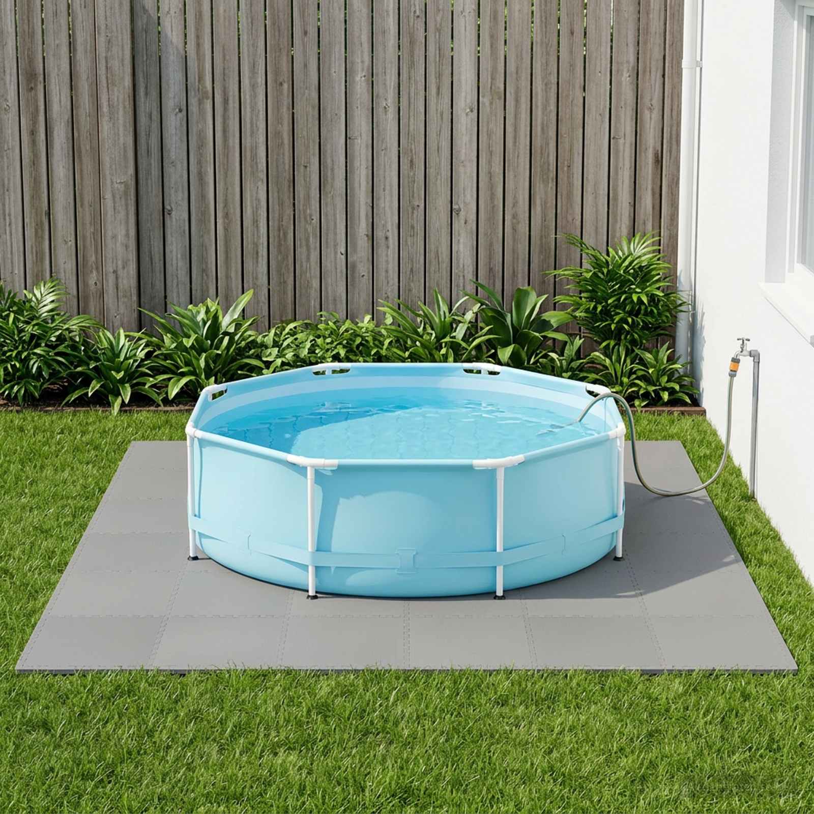Zwembad Grondmat 50 pcs Grijs 18 m² EVA Schuim – afbeelding 1