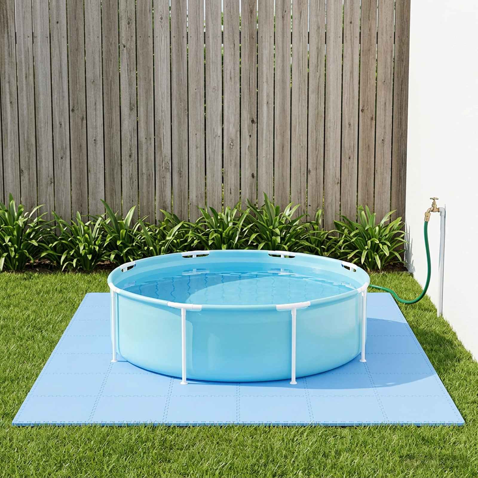 Zwembad Grondmat 40 pcs Blauw 14,4 m² EVA Schuim