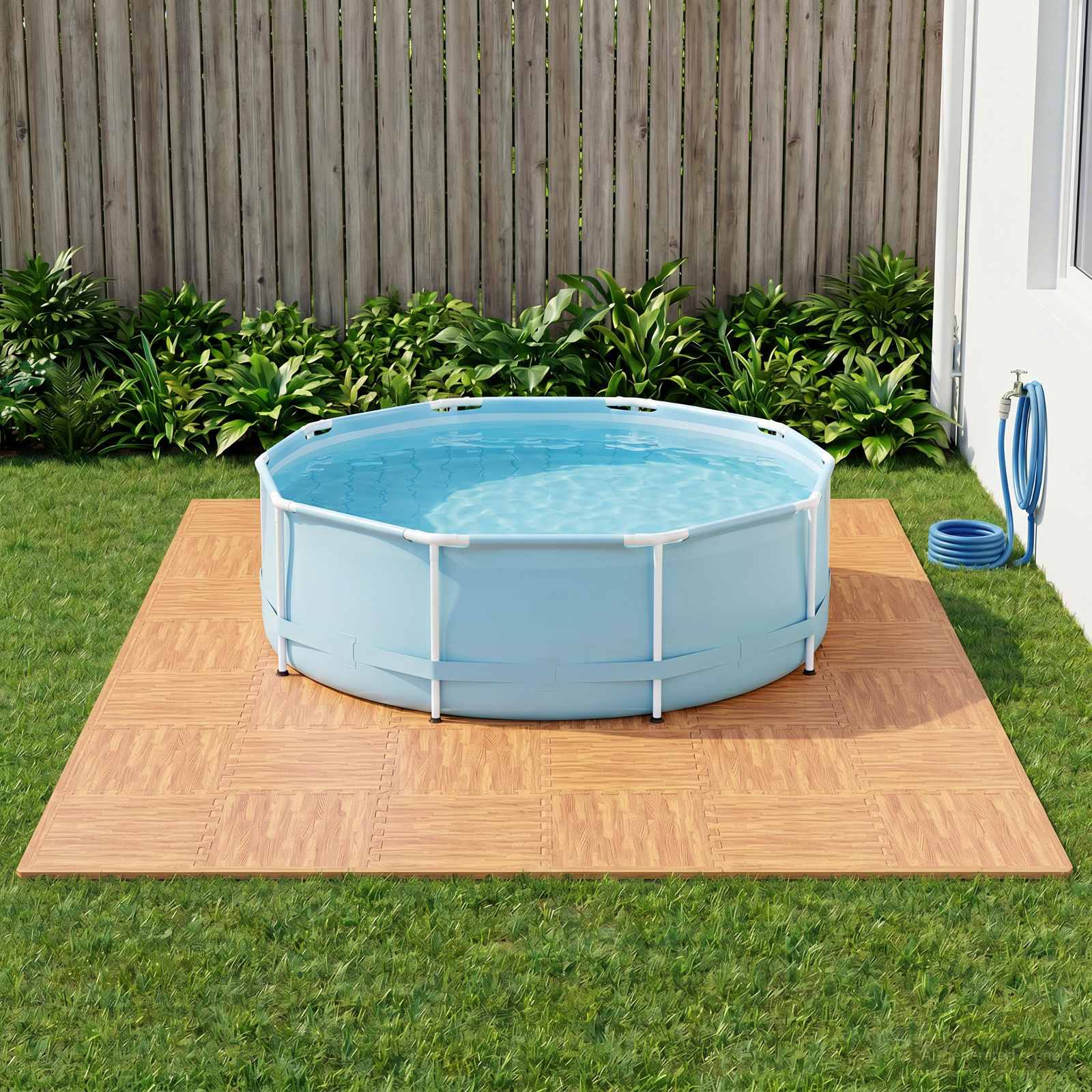 Zwembad Grondmat 6 pcs Hout 2,16 m² EVA Schuim