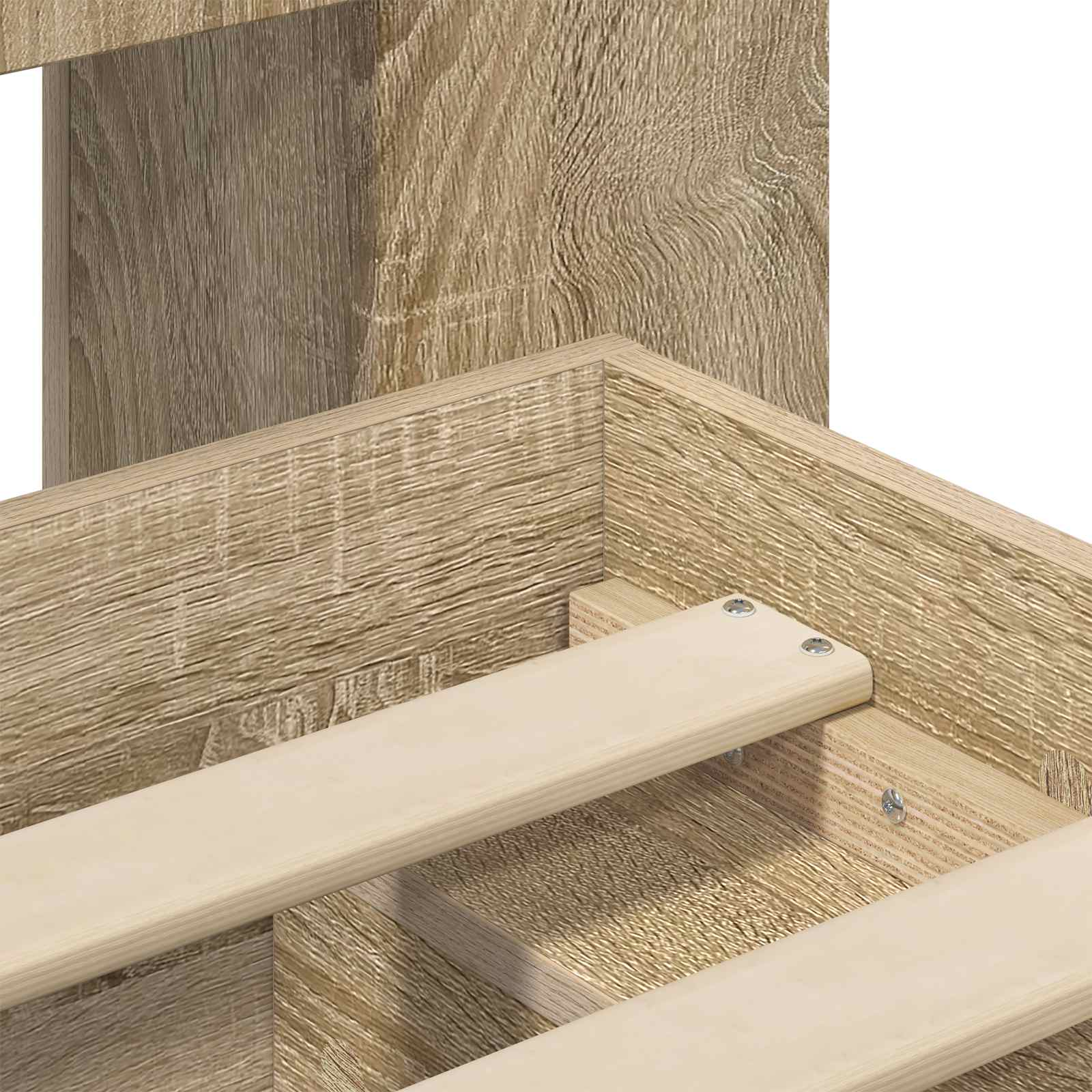 Bedframe met opslag Sonoma Eiken 140 x 200 cm Bewerkt hout – afbeelding 7