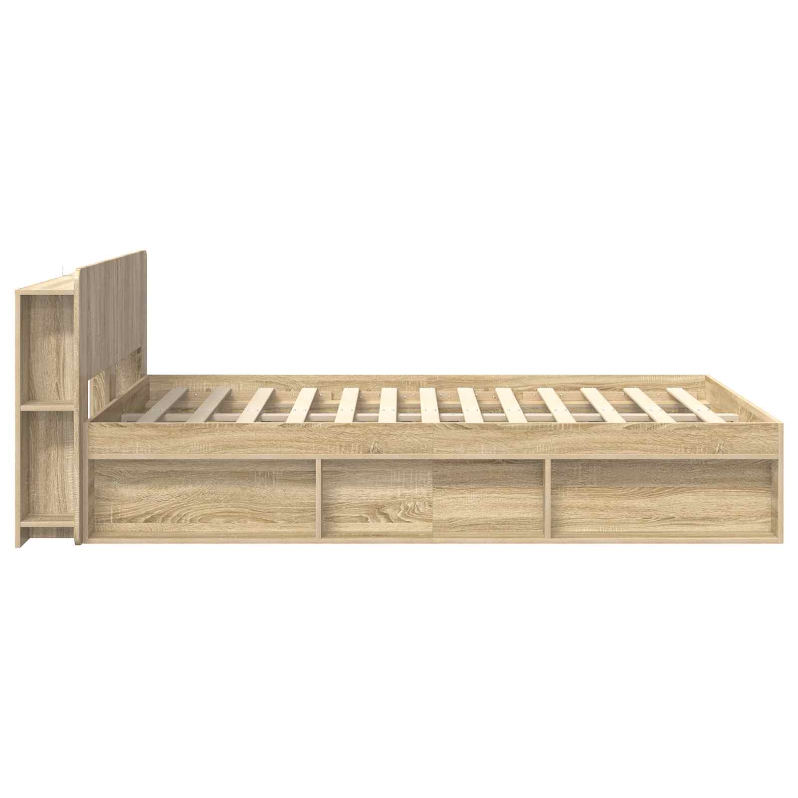 Bedframe met opslag Sonoma Eiken 160 x 200 cm Bewerkt hout – afbeelding 4