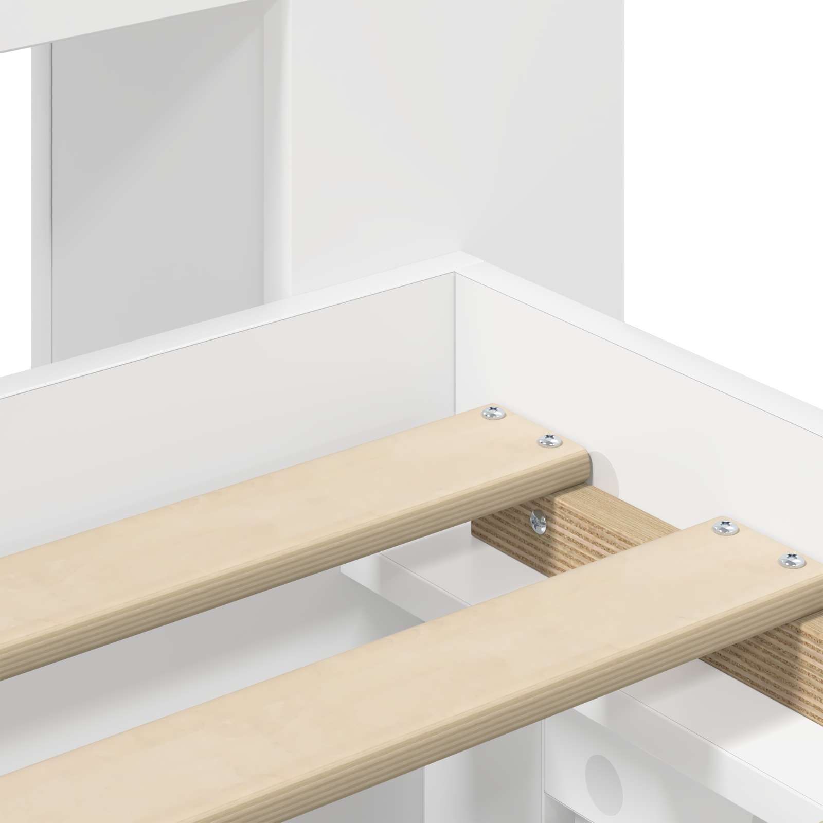 Bedframe met opslag met lade Wit 80 x 200 cm Bewerkt hout – afbeelding 7