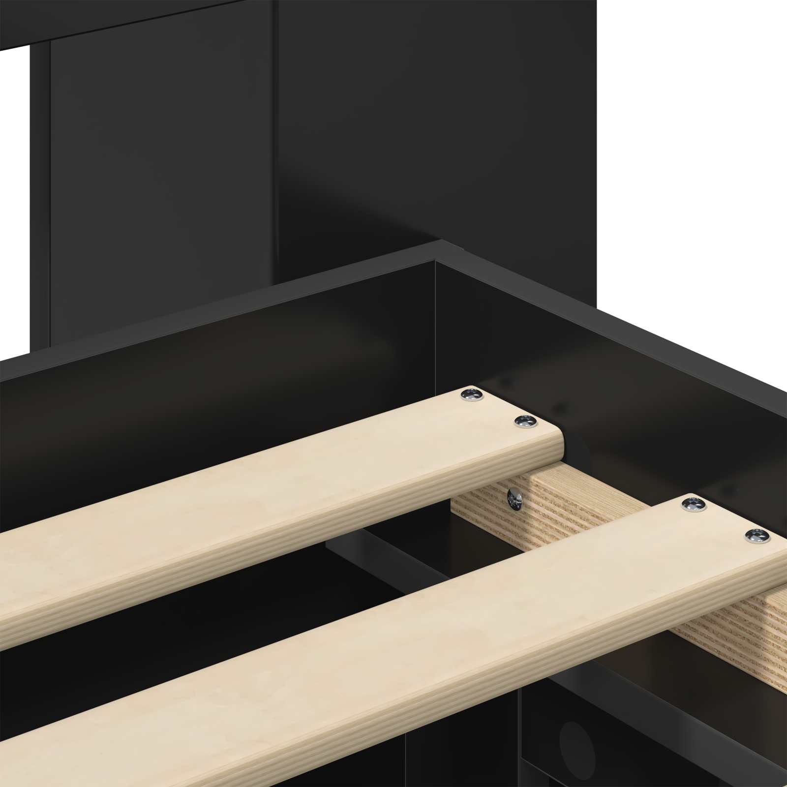 Bedframe met opslag met lade Zwart 100 x 200 cm Bewerkt hout – afbeelding 8
