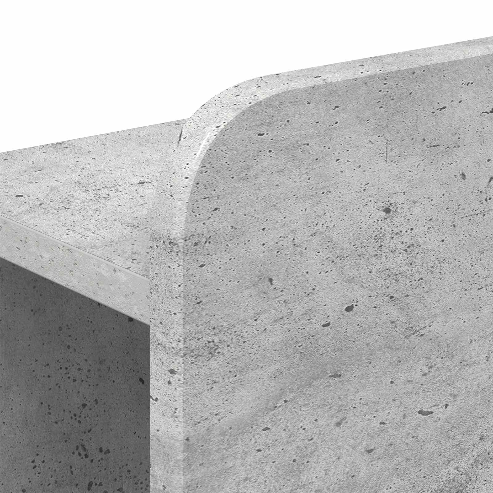 Bedframe met opslag Betongrijs 180 x 200 cm Bewerkt hout – afbeelding 7