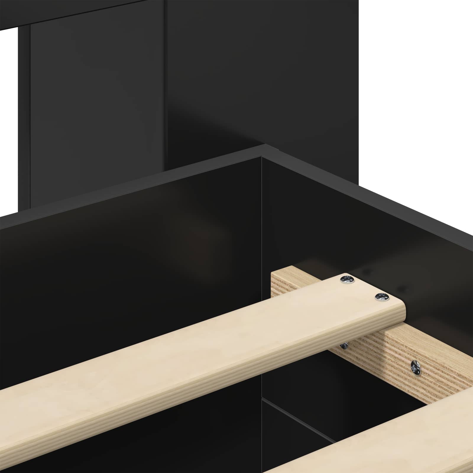 Bedframe met opslag met lade Zwart 100 x 200 cm Bewerkt hout – afbeelding 8